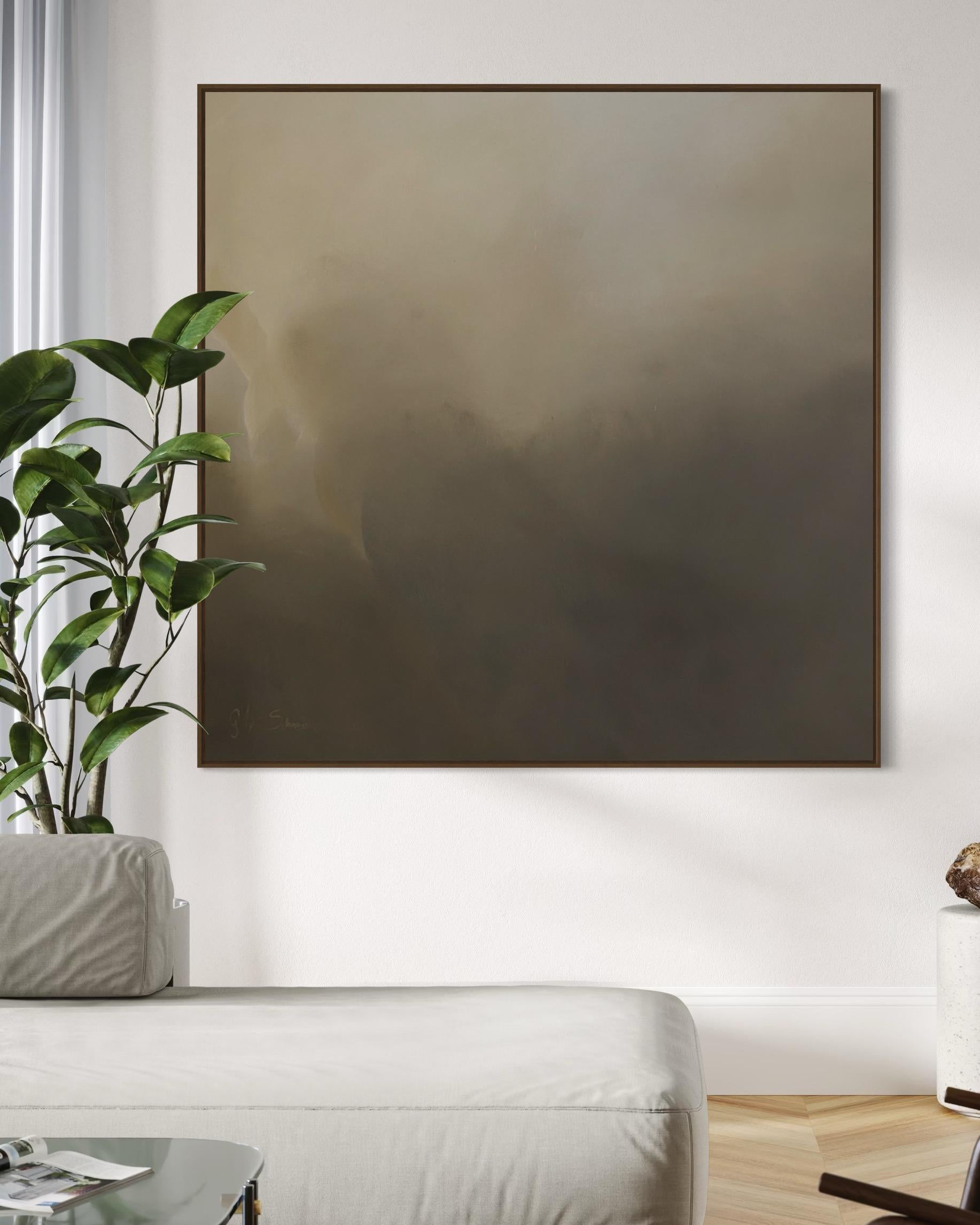 Sepia Murmur by Gabriela Azar Schreiner. Contemporary abstract Painting For Sale 4