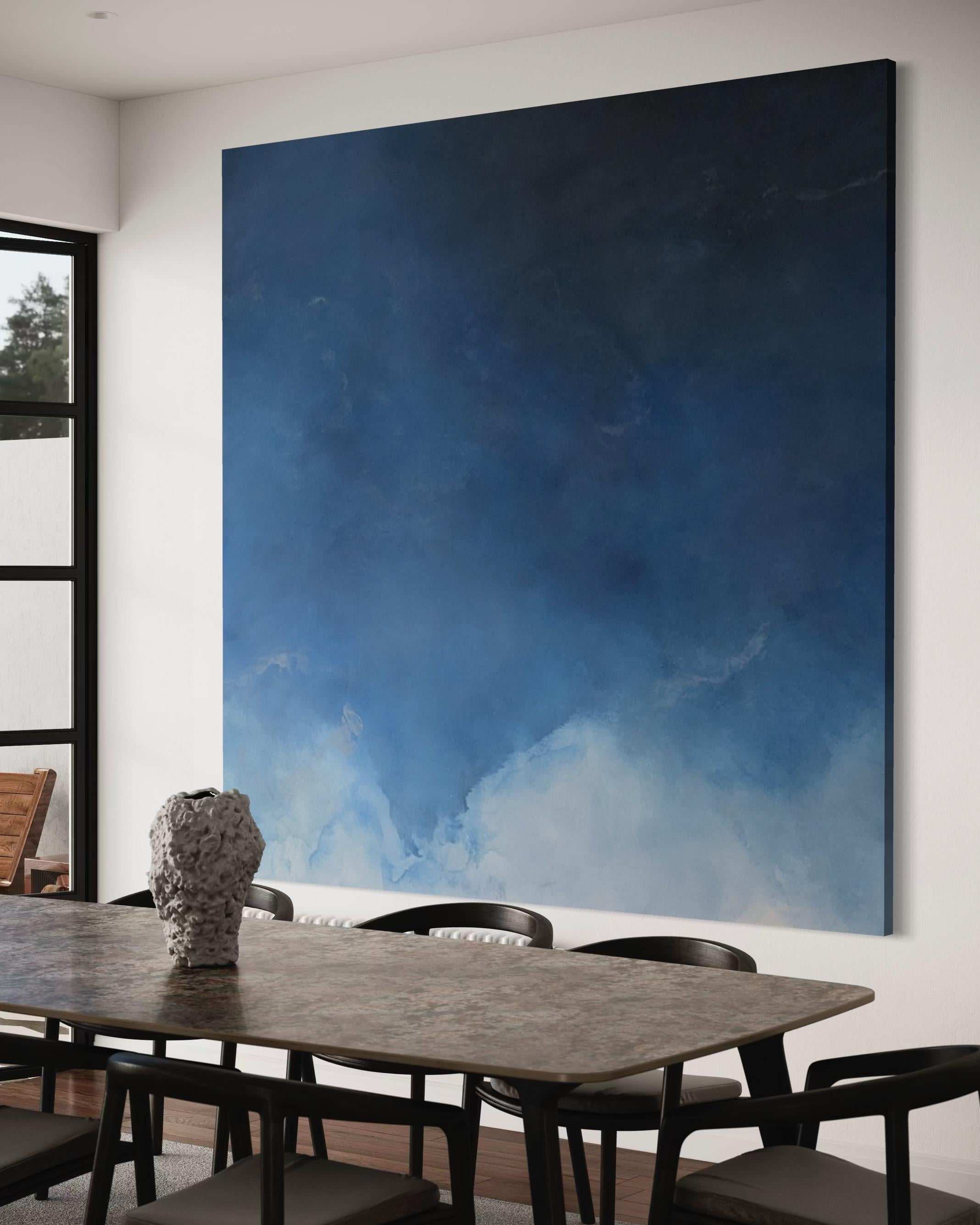 Serene Waters by Gabriela Azar Schreiner. Contemporary abstract Painting For Sale 7