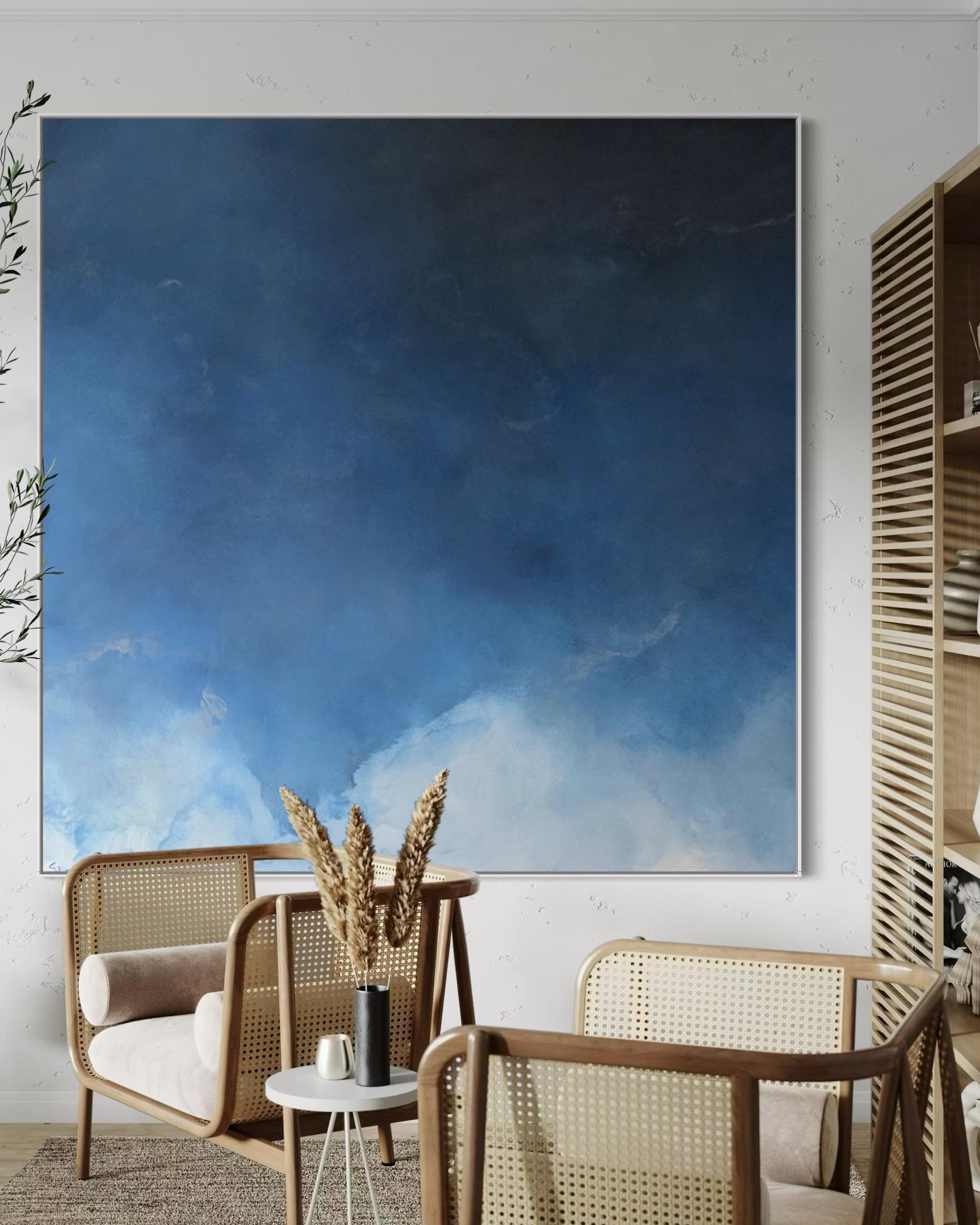 Serene Waters by Gabriela Azar Schreiner. Contemporary abstract Painting For Sale 8
