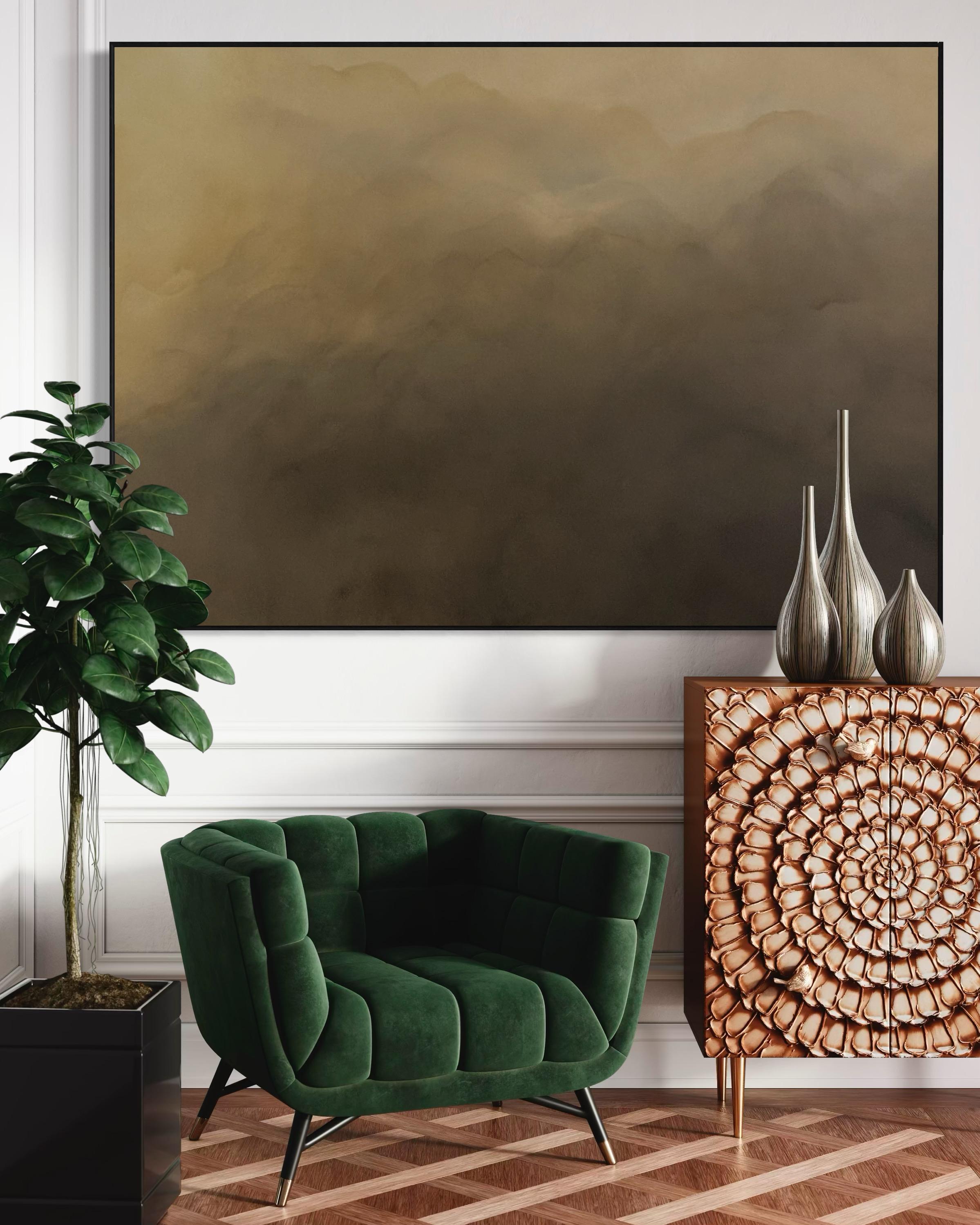 Shades of Serenity   by Gabriela Azar Schreiner. Contemporary abstract Painting For Sale 4