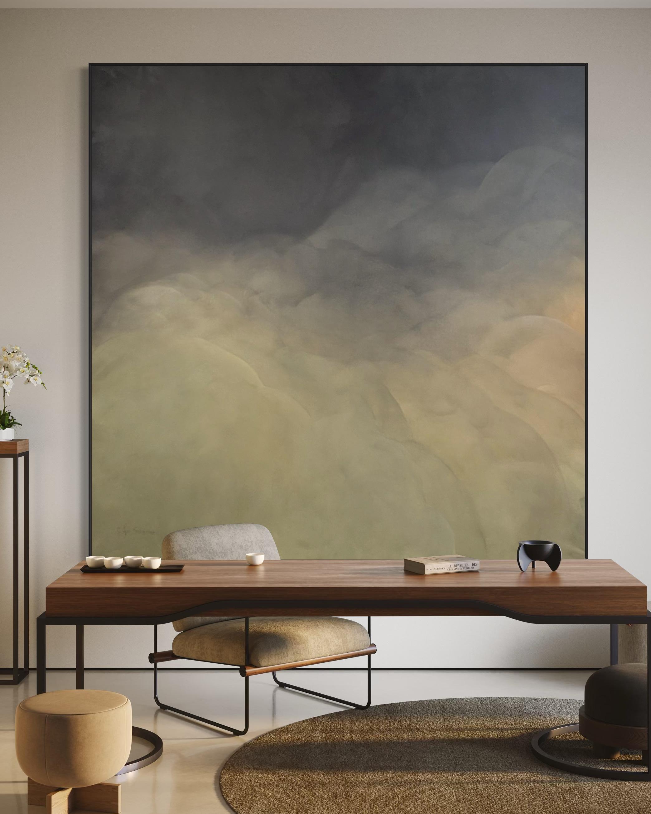 Shadowed Calm  Gabriela Azar Schreiner. Contemporary abstract Painting For Sale 2