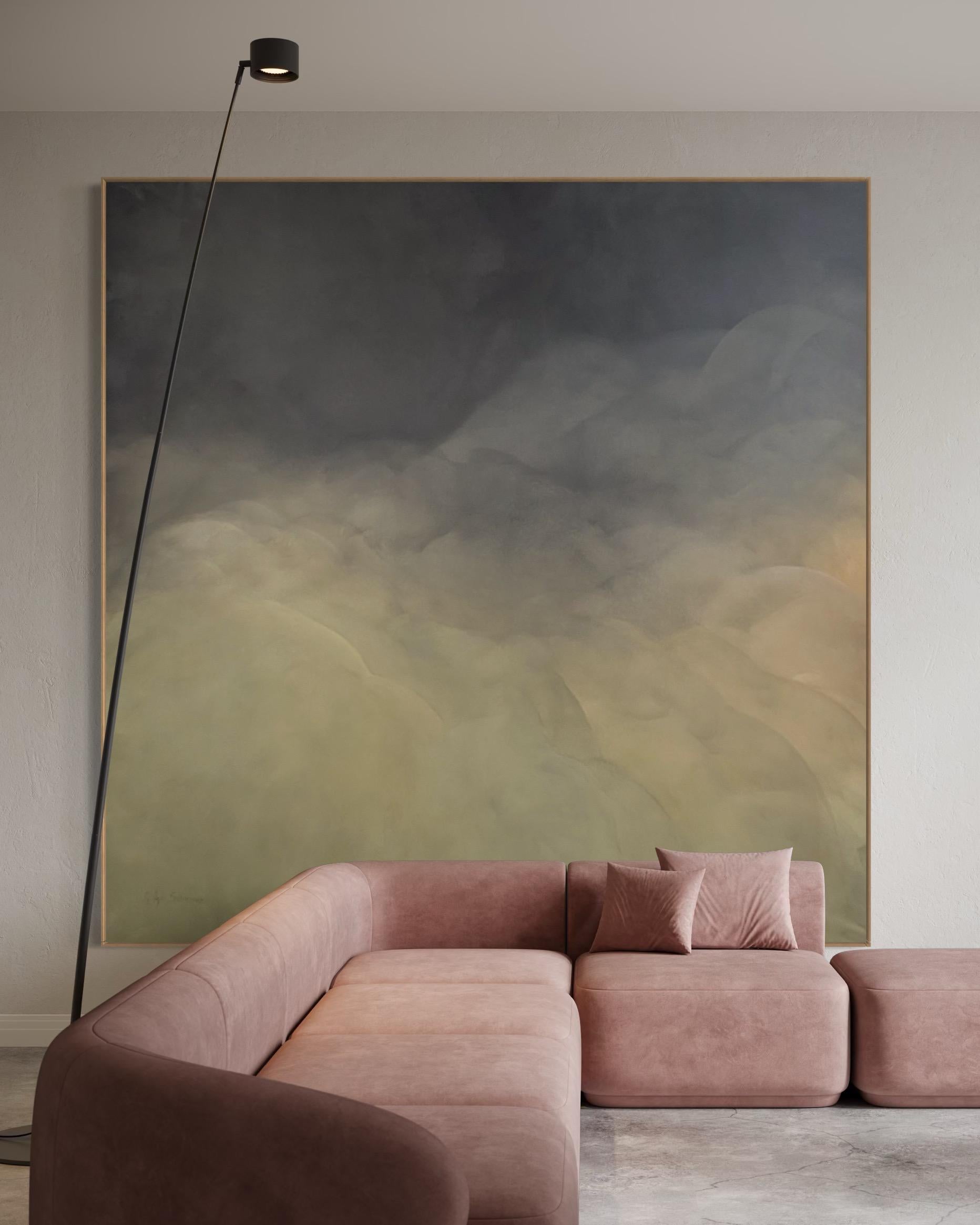 Shadowed Calm  Gabriela Azar Schreiner. Contemporary abstract Painting For Sale 8