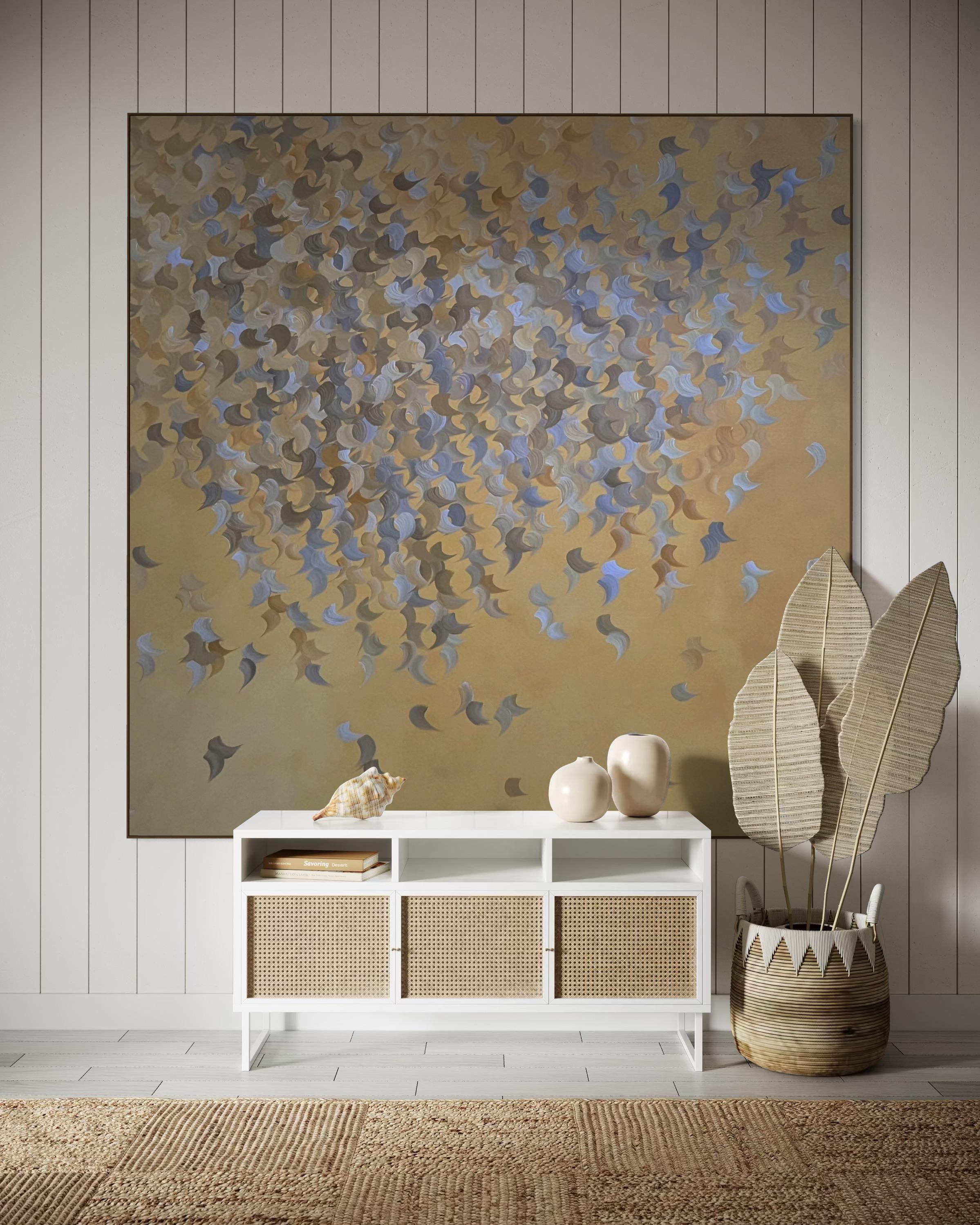 Schimmernde Stille    Gabriela Azar Schreiner. Zeitgenössische abstrakte Malerei im Angebot 3