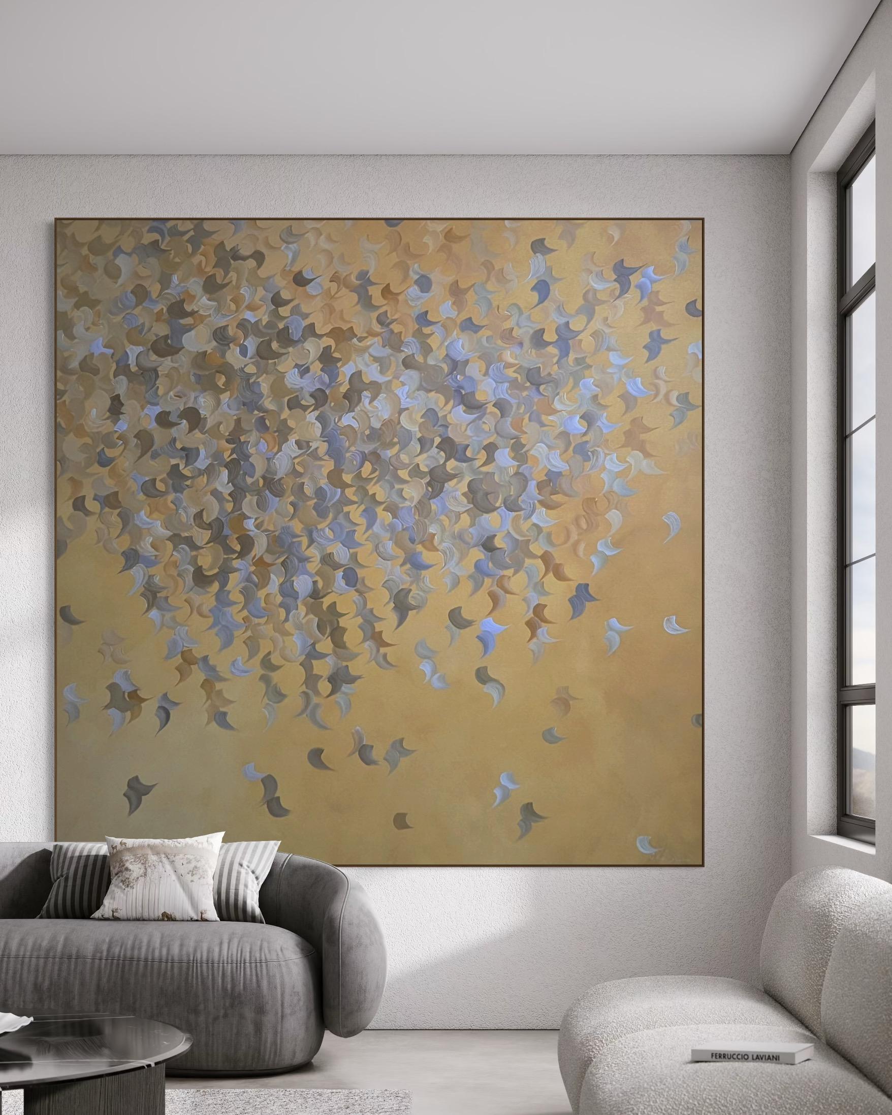 Schimmernde Stille    Gabriela Azar Schreiner. Zeitgenössische abstrakte Malerei im Angebot 4