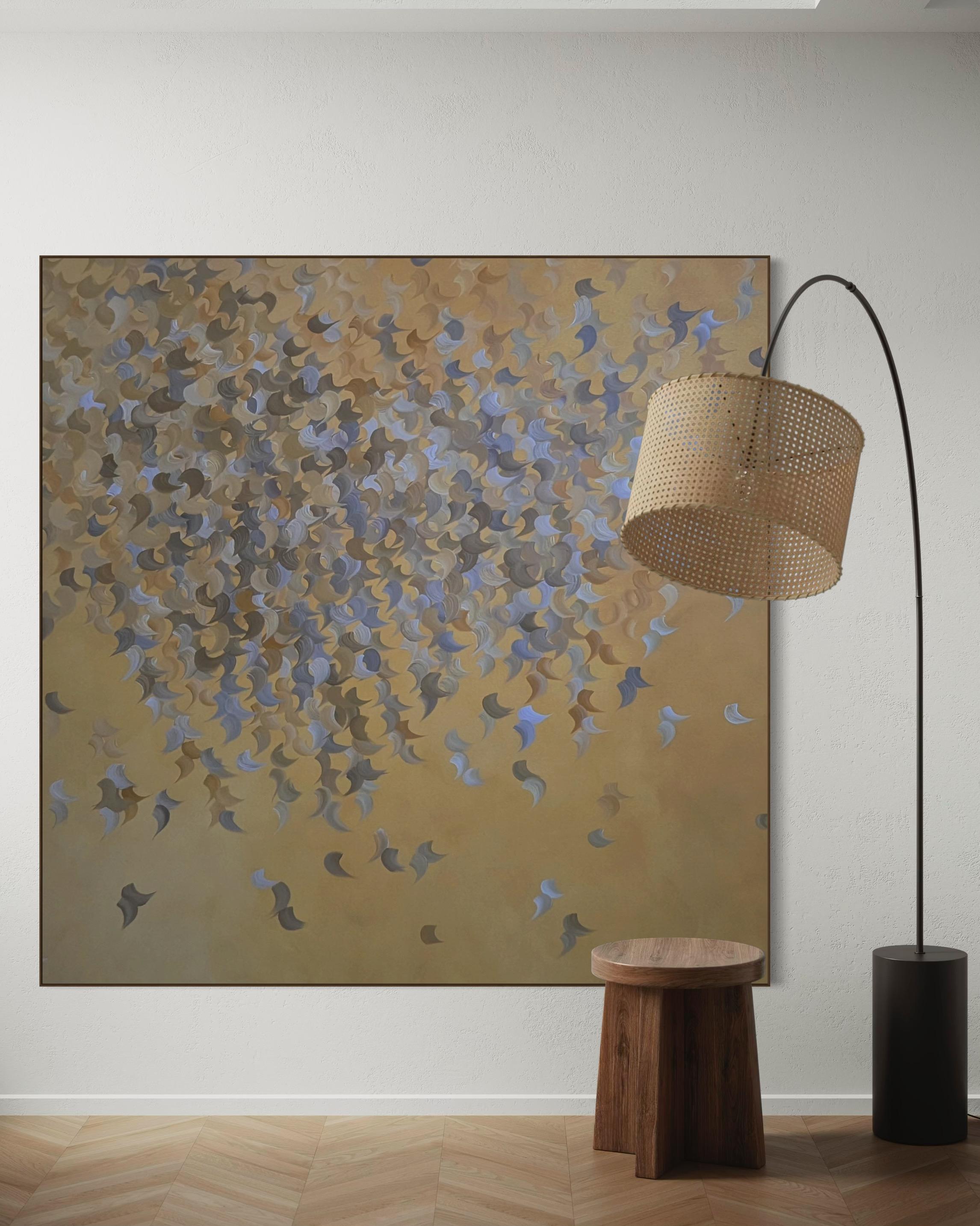 Schimmernde Stille    Gabriela Azar Schreiner. Zeitgenössische abstrakte Malerei im Angebot 5