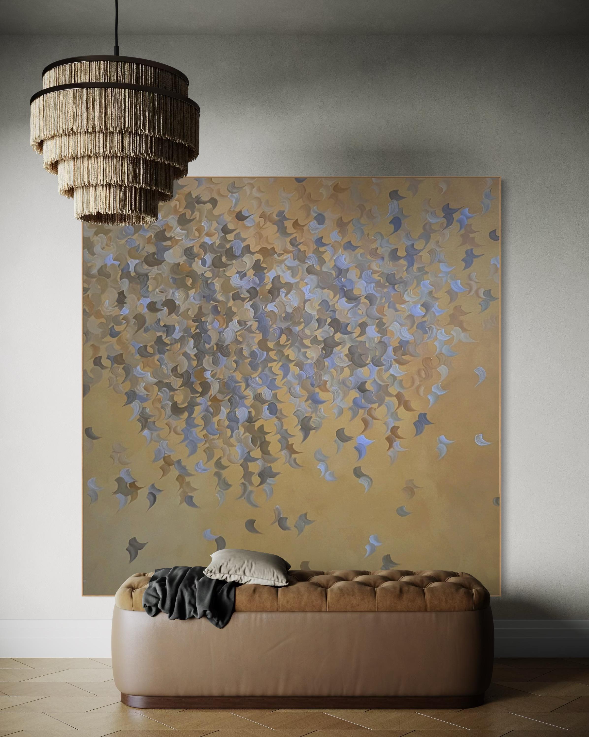 Schimmernde Stille    Gabriela Azar Schreiner. Zeitgenössische abstrakte Malerei im Angebot 6