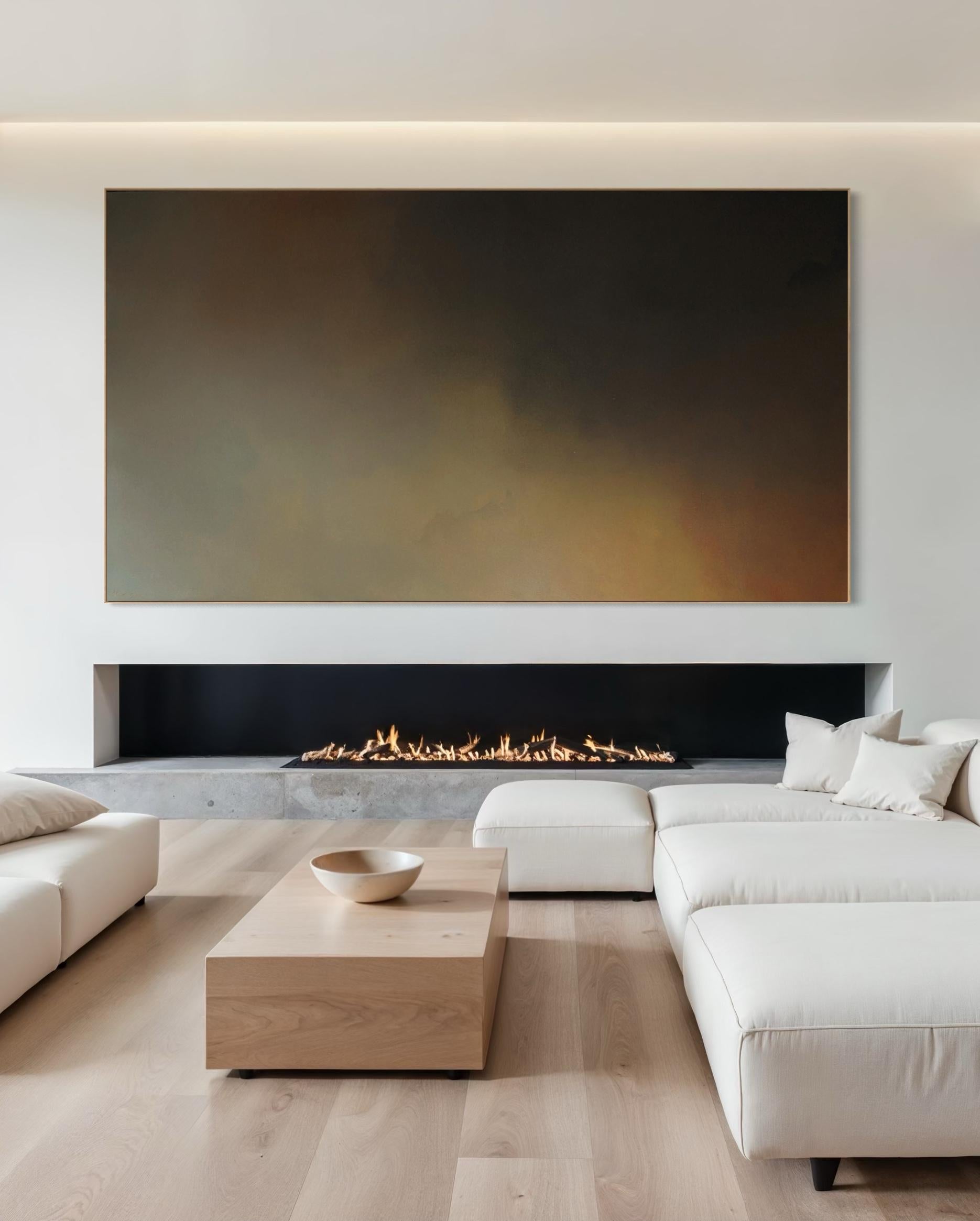 This painting is unstretched and unframed. It will be carefully rolled and shipped in a tube.
 "Creating large-scale abstract paintings that evoke tranquility and presence in any space." Gabriela Azar Schreiner is an Argentinian-born Australian