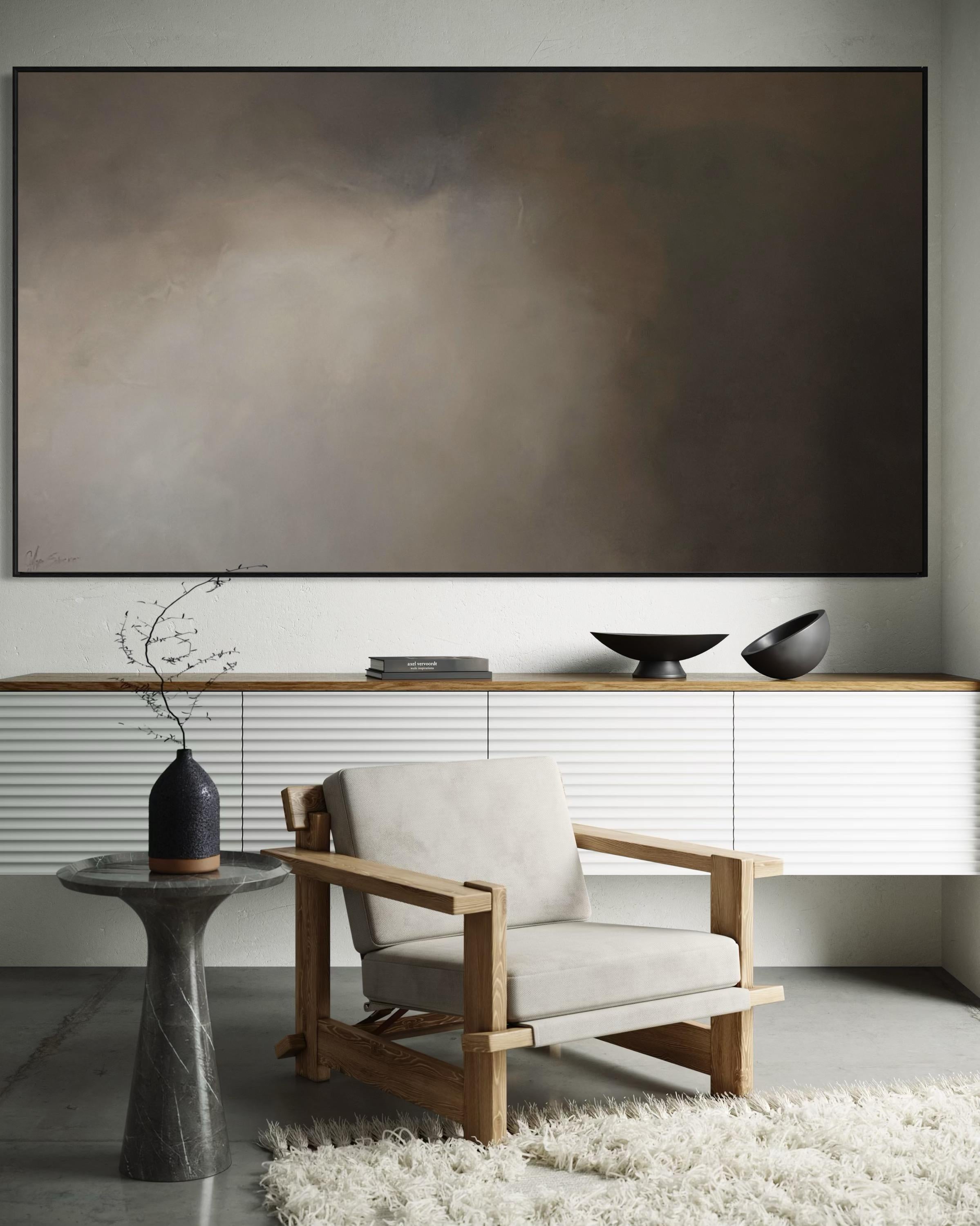 The Quiet of Night   by Gabriela Azar Schreiner. Contemporary abstract Painting For Sale 3