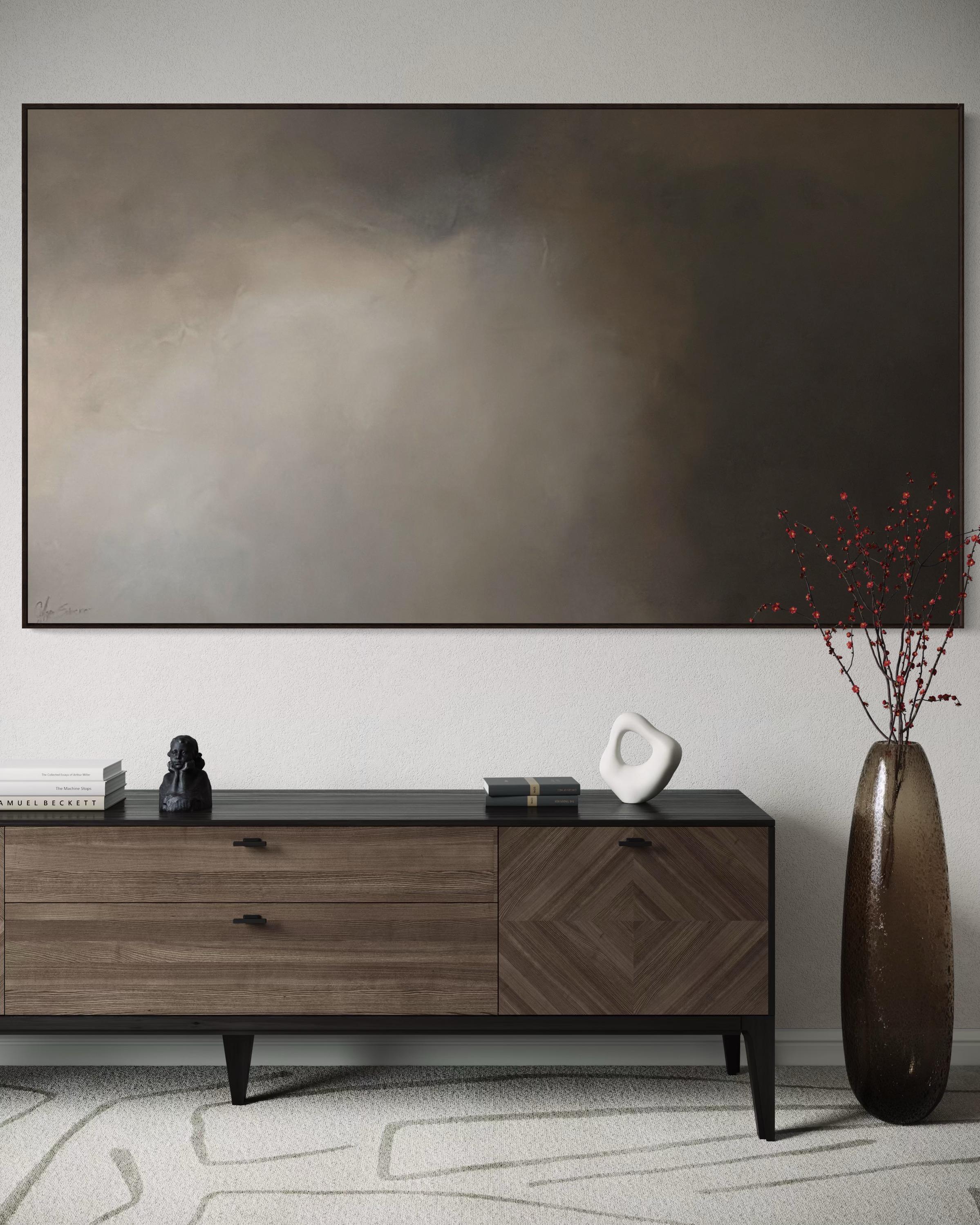 The Quiet of Night   by Gabriela Azar Schreiner. Contemporary abstract Painting For Sale 6