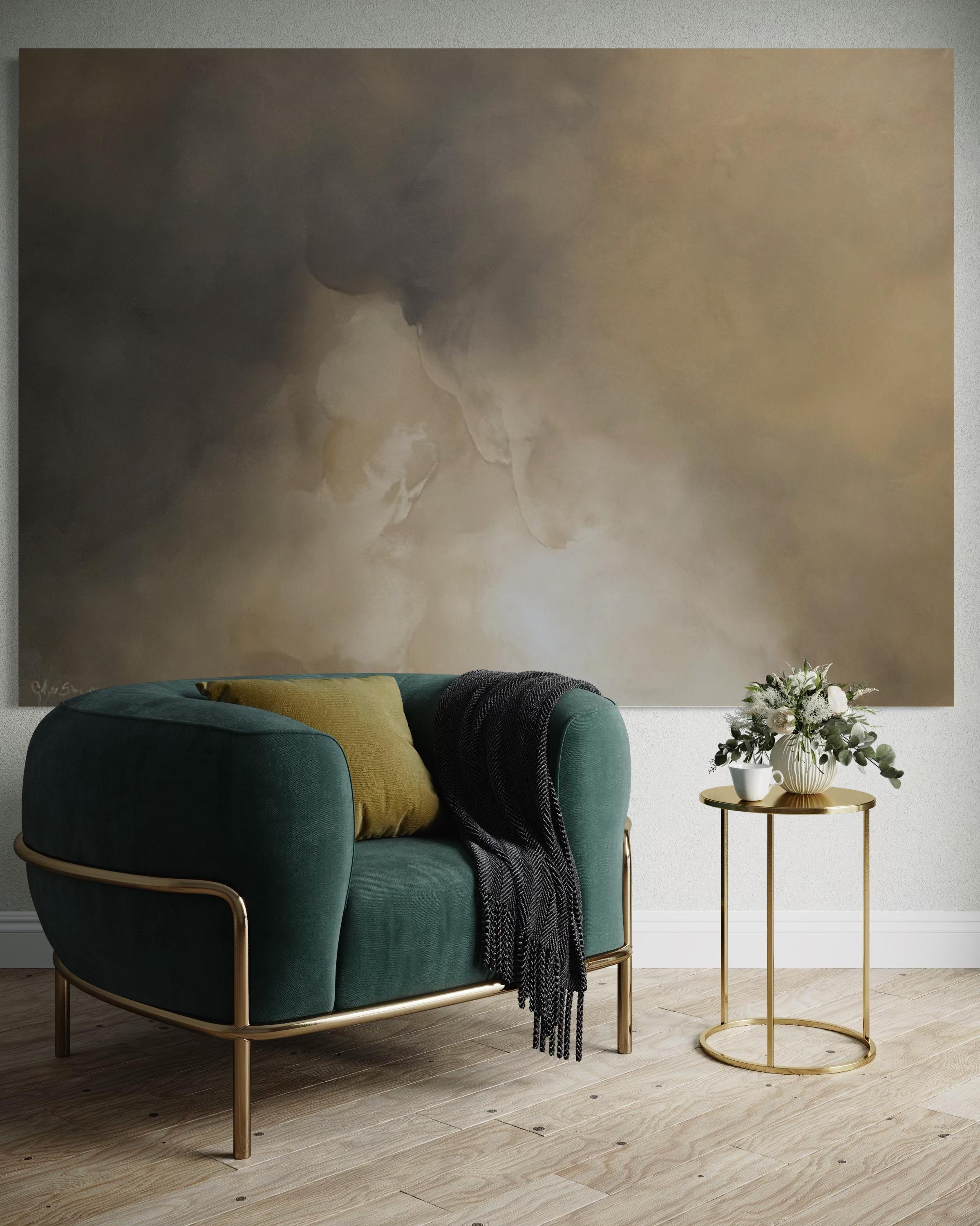 Verschwindendes Licht von Gabriela Azar Schreiner. Zeitgenössische abstrakte Malerei im Angebot 2