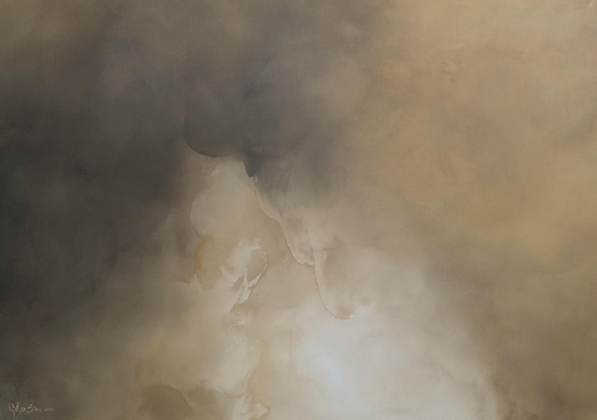 Verschwindendes Licht von Gabriela Azar Schreiner. Zeitgenössische abstrakte Malerei im Angebot 8