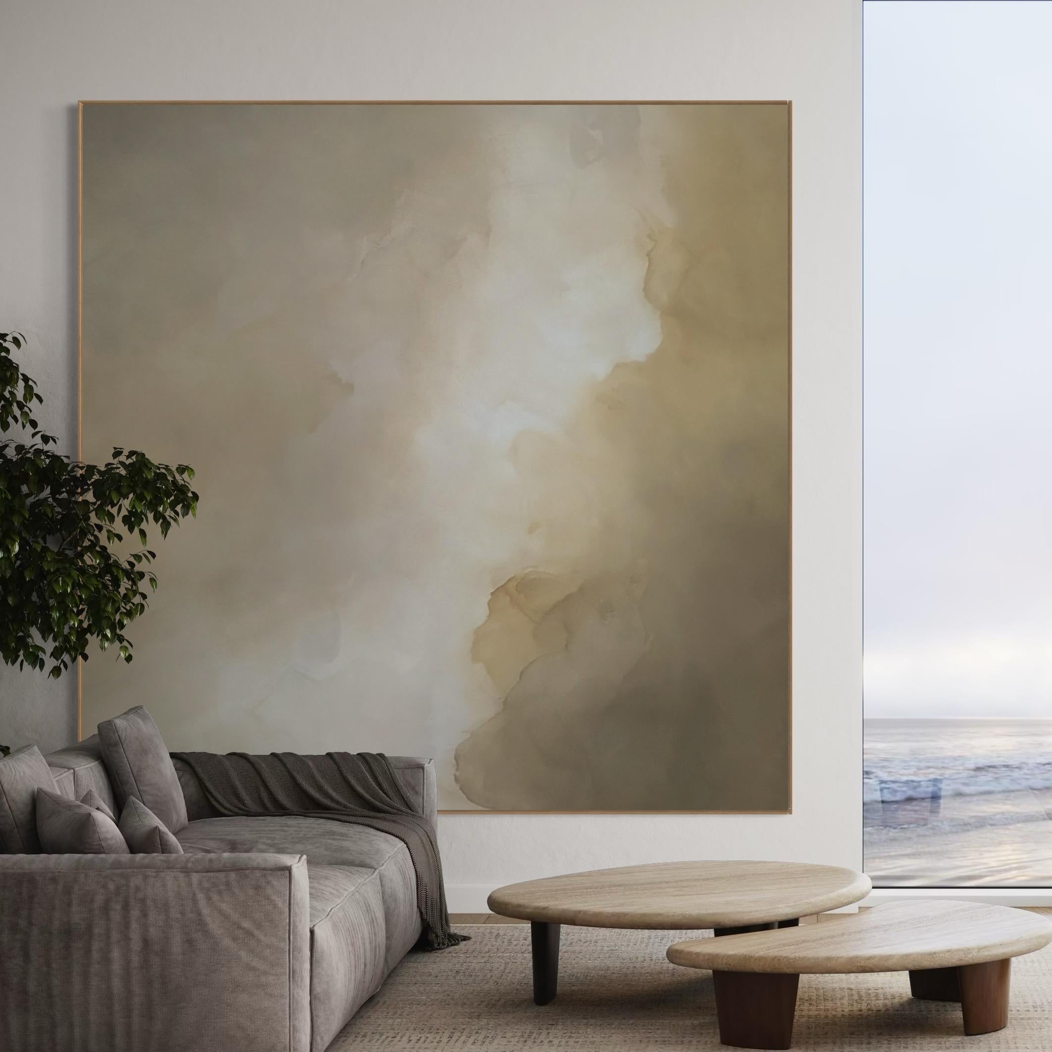 Veiled Brilliance  by Gabriela Azar Schreiner. Contemporary abstract Painting For Sale 1