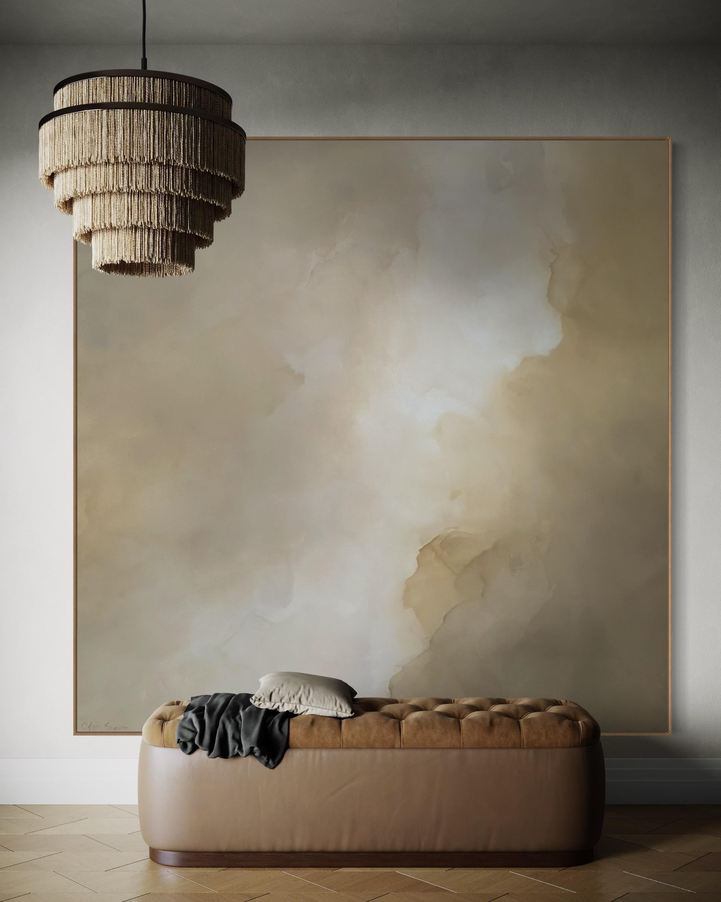 Veiled Brilliance  by Gabriela Azar Schreiner. Contemporary abstract Painting For Sale 7