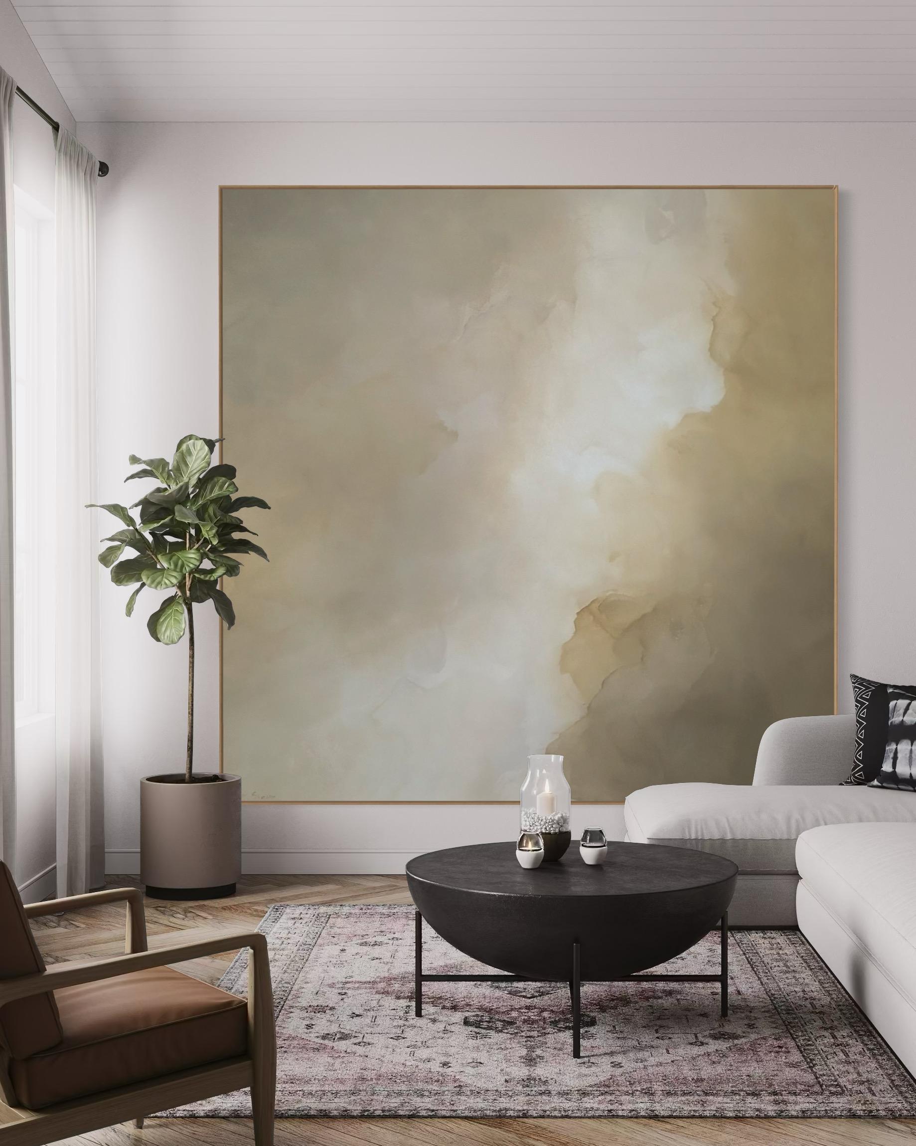 Veiled Brilliance  by Gabriela Azar Schreiner. Contemporary abstract Painting For Sale 8