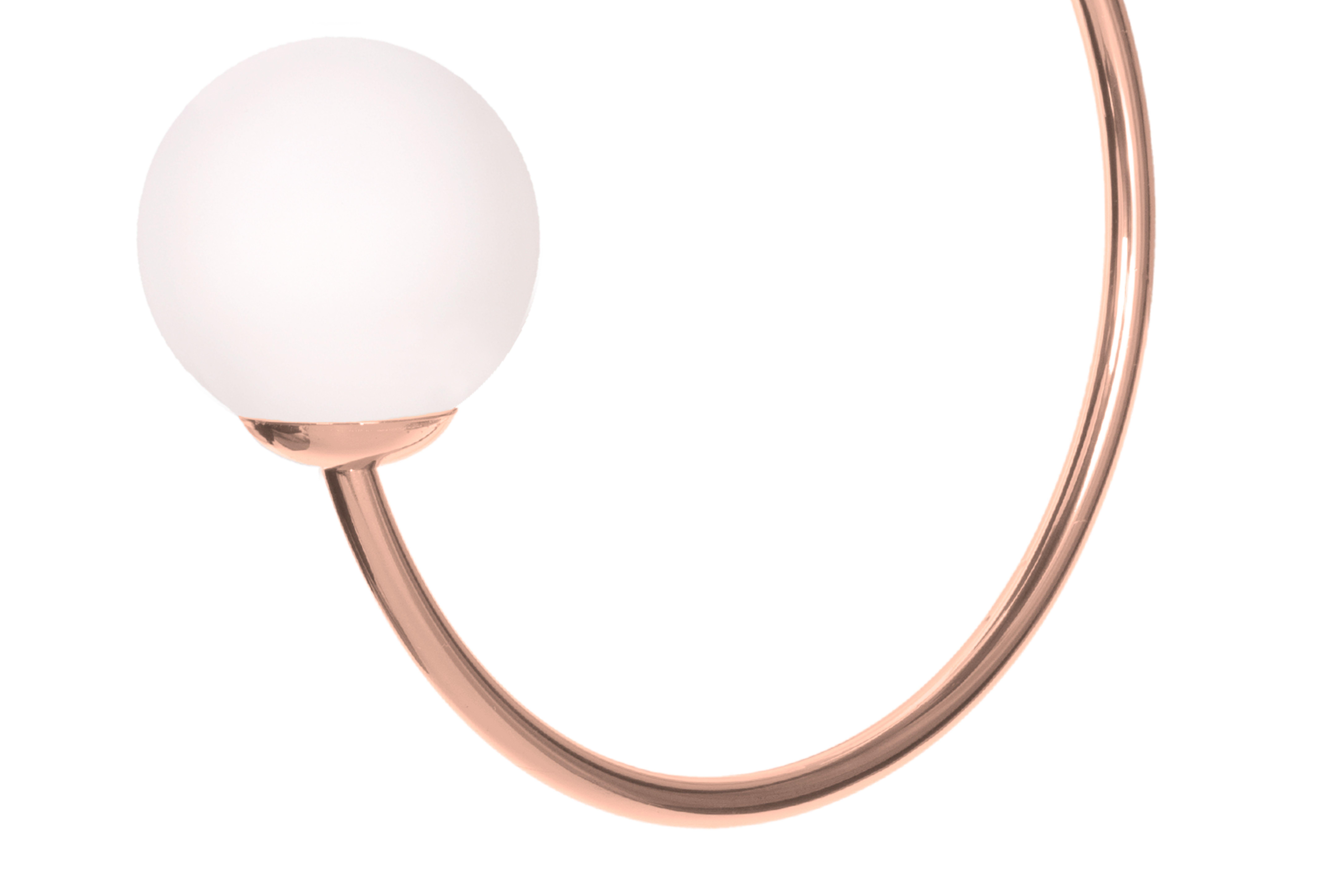 Gabriela copper ceiling lamp, Royal Stranger
Dimensions: W 36 x D 14 x H 114 cm
Materials: Body polished brass. Glass balls blown glass opal diffuser.


Inspired by the femininity and using bold and vibrant color schemes, this collection is
