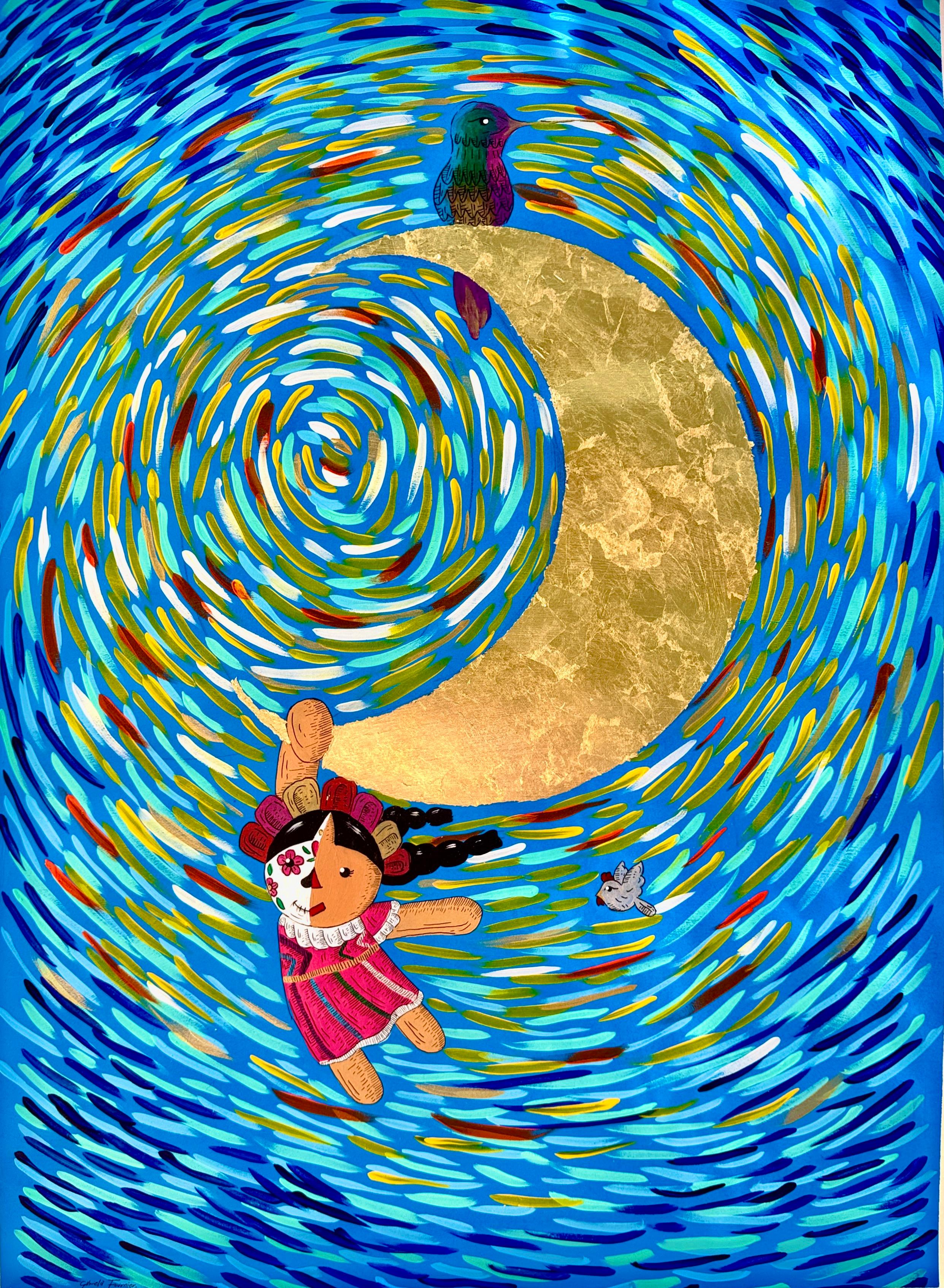 La Noche De Lele Técnica Mixta Sobre Papel