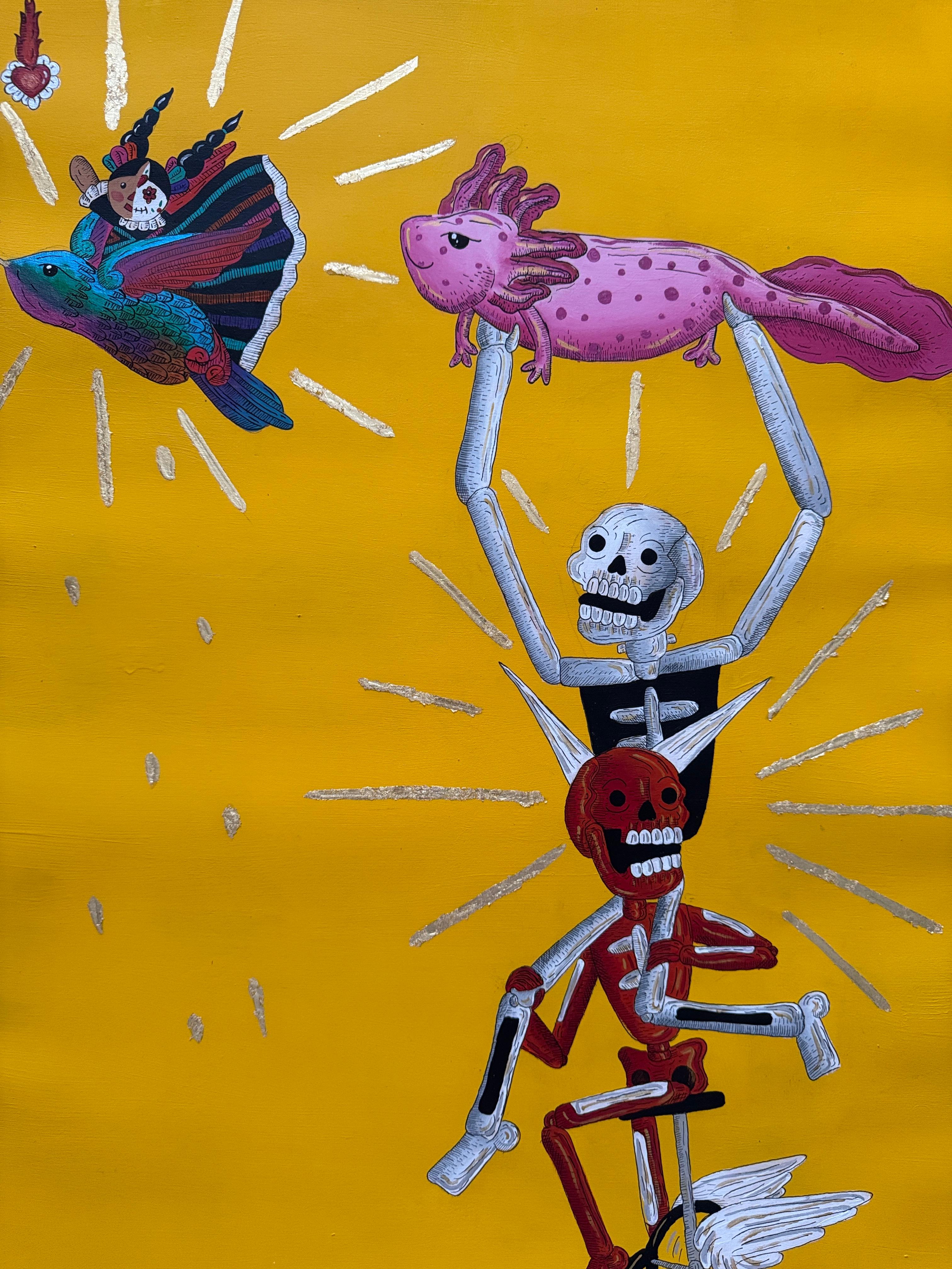 Un Milagrito Volador - Painting di  Gabriela Fournier 