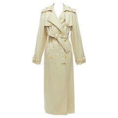 GABRIELA HEARST 100% merino wool silk trimmed pleats trench coat IT40 S