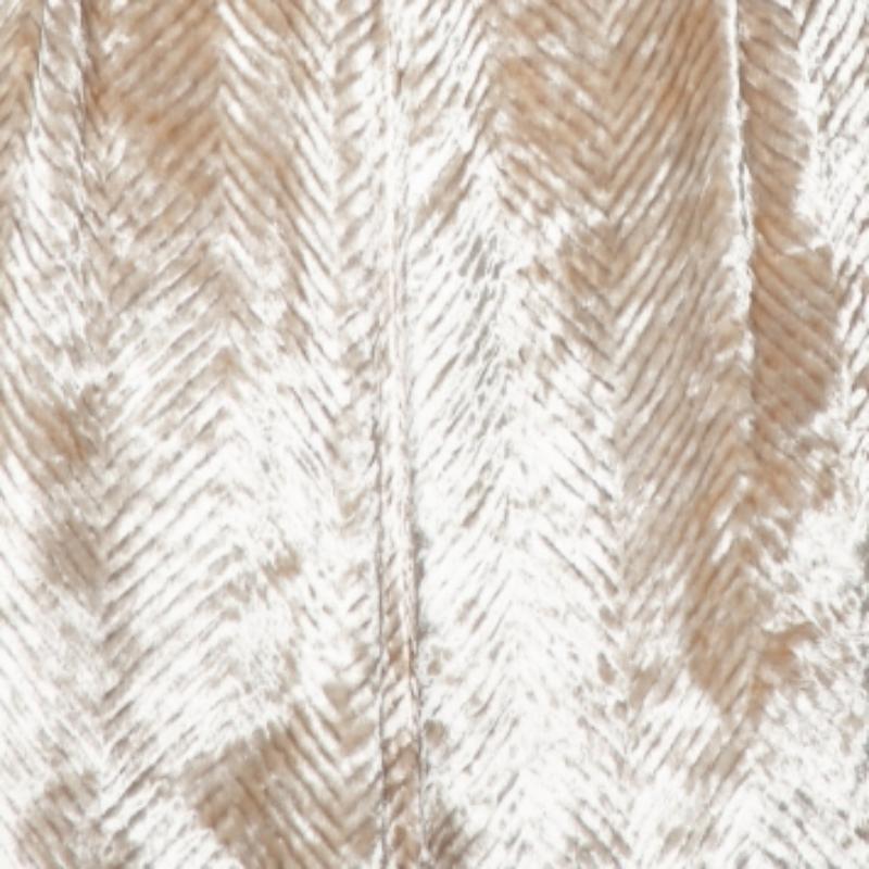 Gabriela Hearst Beige Patterned Velvet Catherine Jumpsuit M For Sale 1