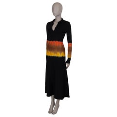 GABRIELA HEARST Schwarzes Kleid aus Kaschmir und Seide 2022 BERYL TIE-DYE KNIT S