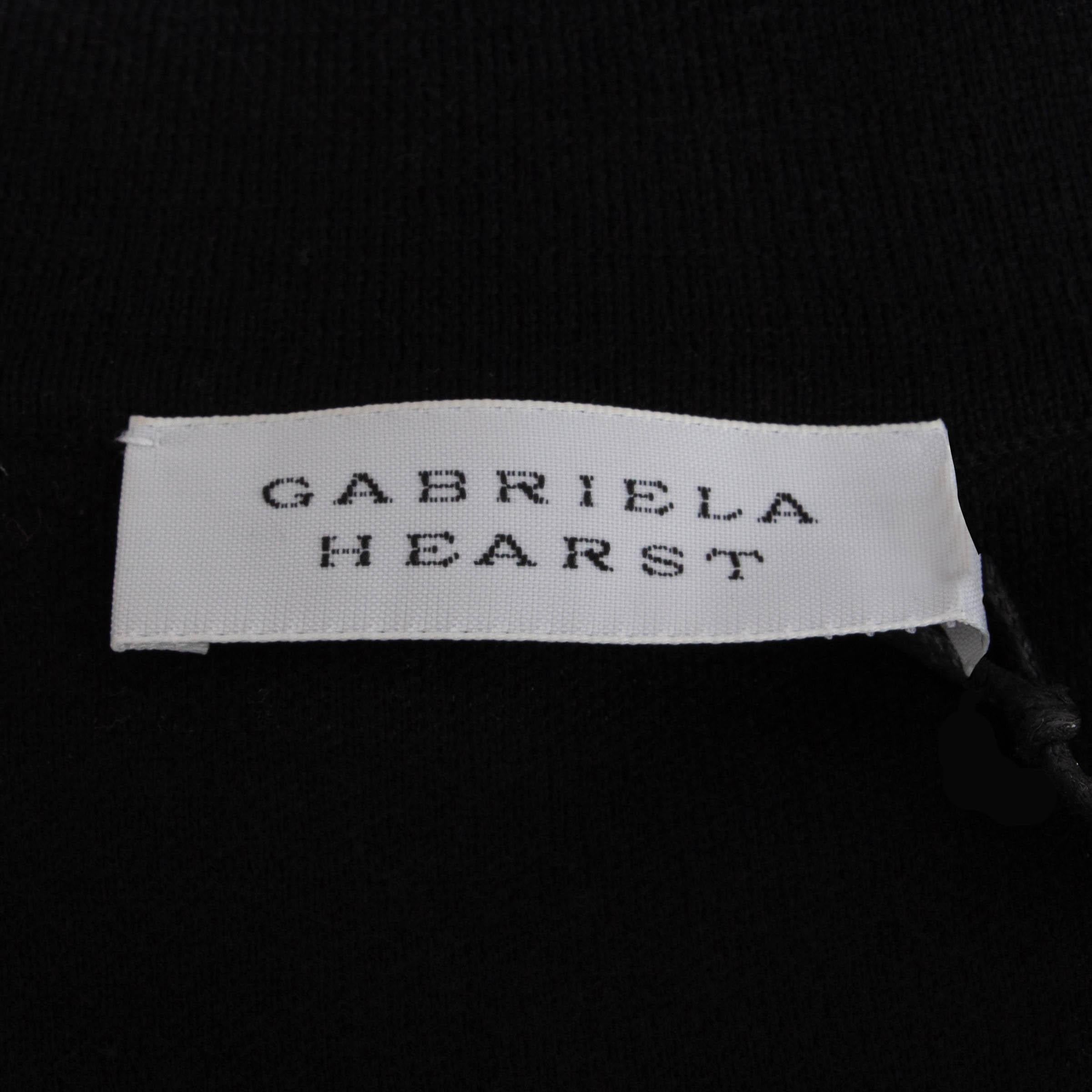 Women's GABRIELA HEARST black cashmere & silk 2022 BERYL TIE-DYE KNIT Dress S