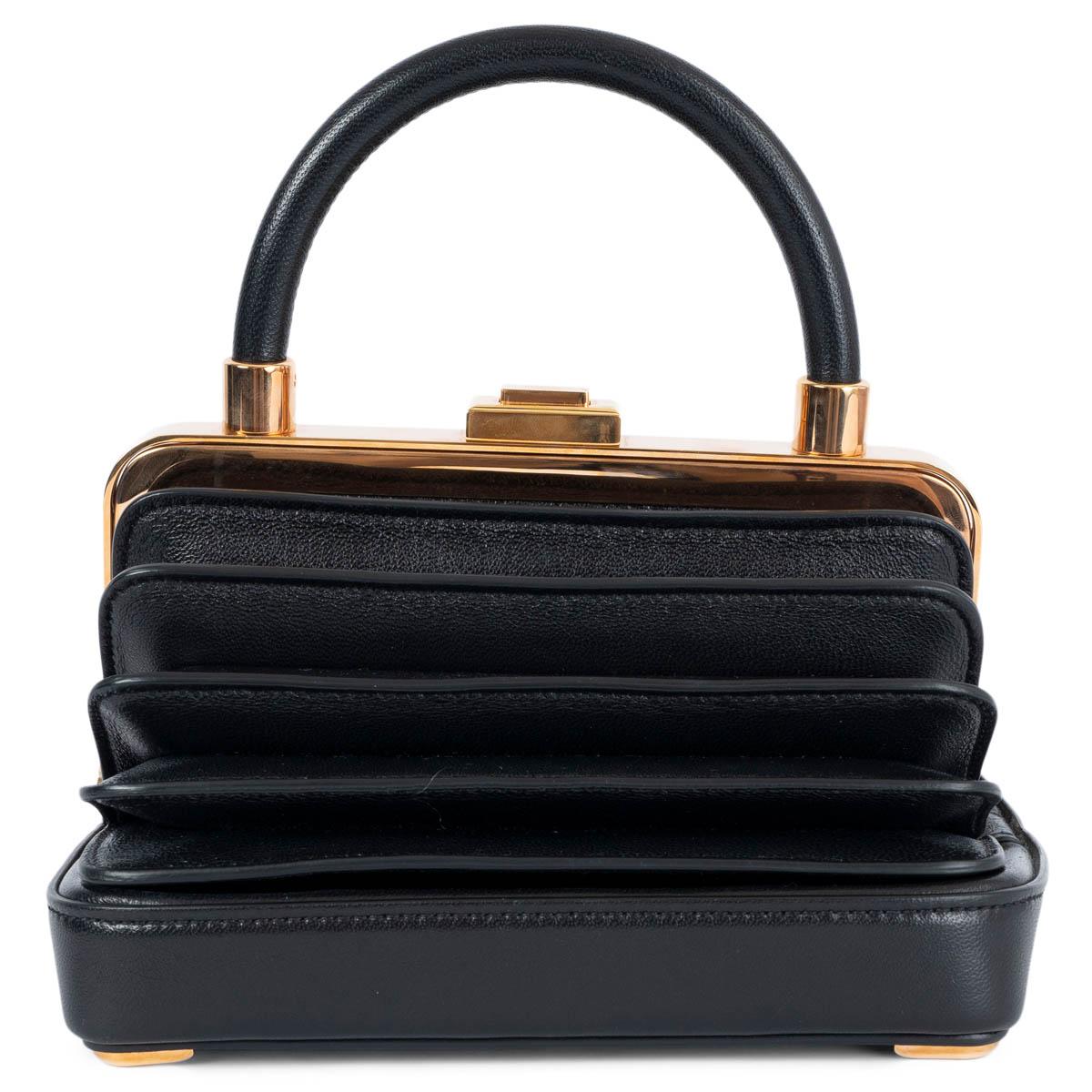 GABRIELA HEARST black leather MINI DIANA Bag In Excellent Condition For Sale In Zürich, CH