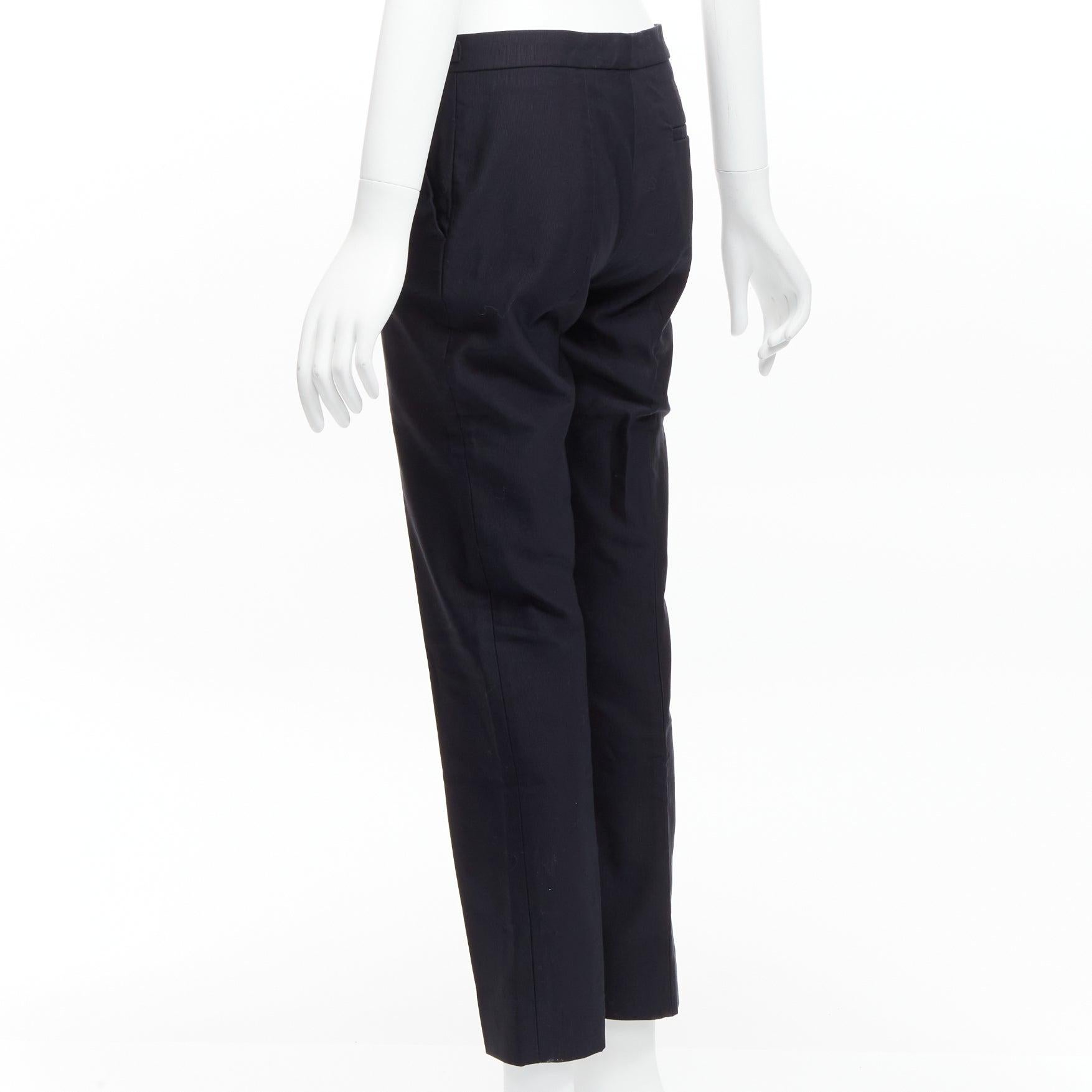 GABRIELA HEARST black silver side buckles silk lined tapered pants IT36 XXS For Sale 1