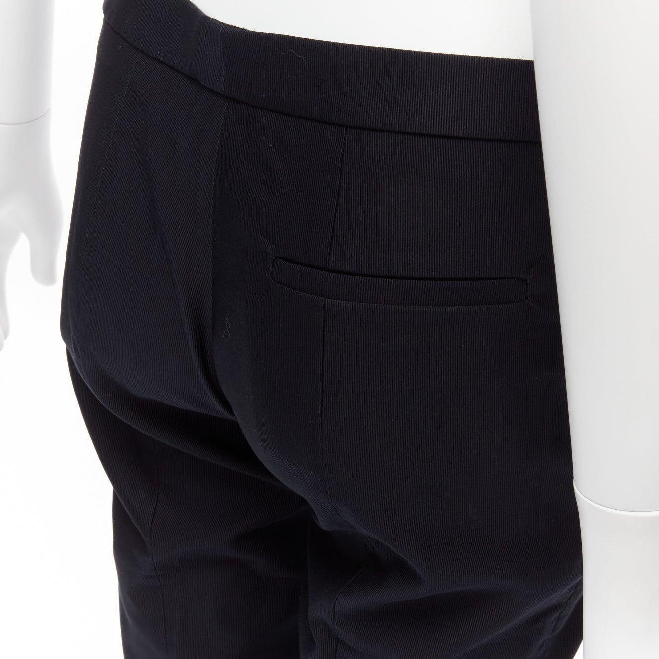 GABRIELA HEARST black silver side buckles silk lined tapered pants IT36 XXS For Sale 2