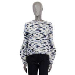 GABRIELA HEARST blue cashmere 2022 CLARISSA SPACE-DYE CREWNECK Sweater XS