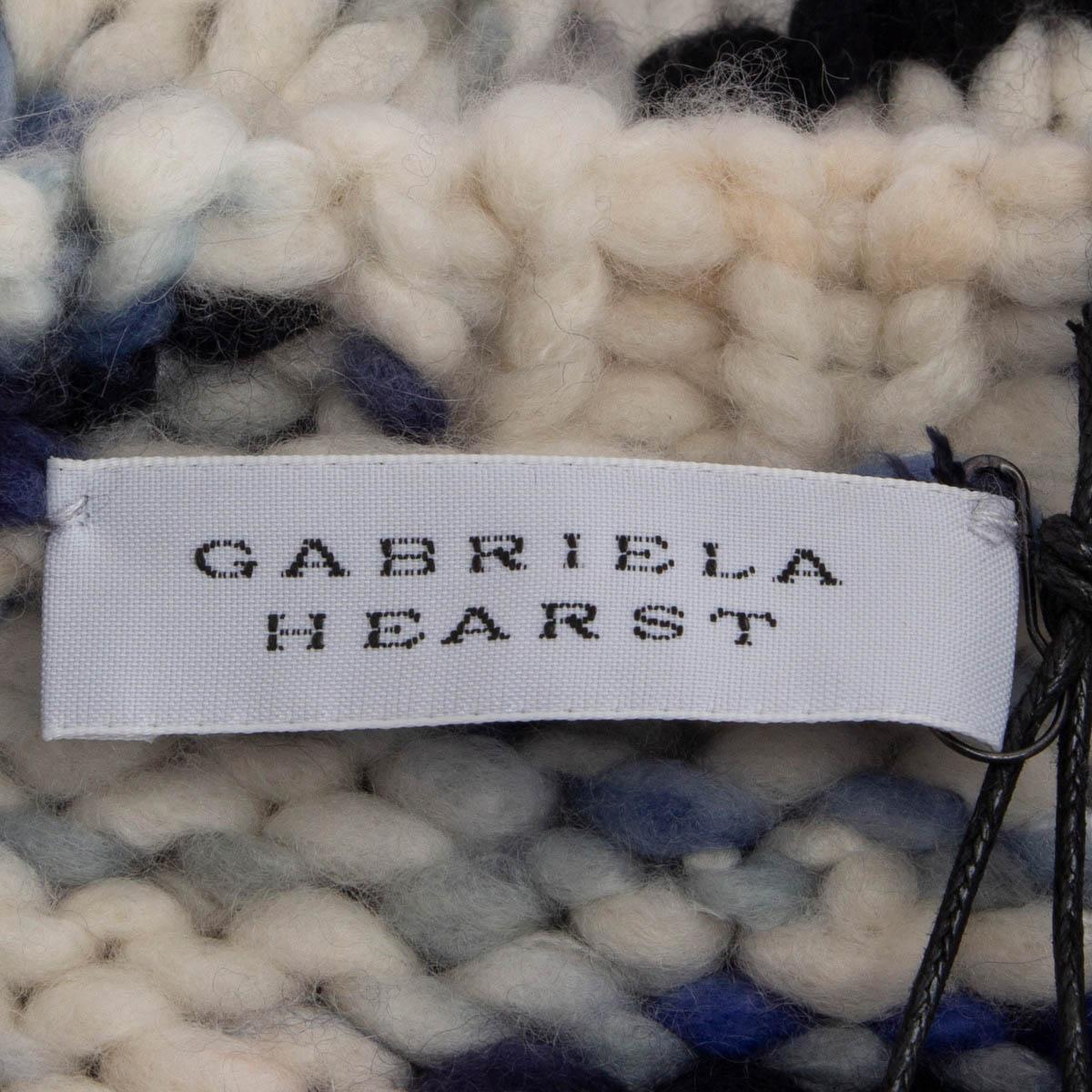 GABRIELA HEARST blue cashmere 2022 CLARISSA SPACE-DYE CREWNECK Sweater XS 3