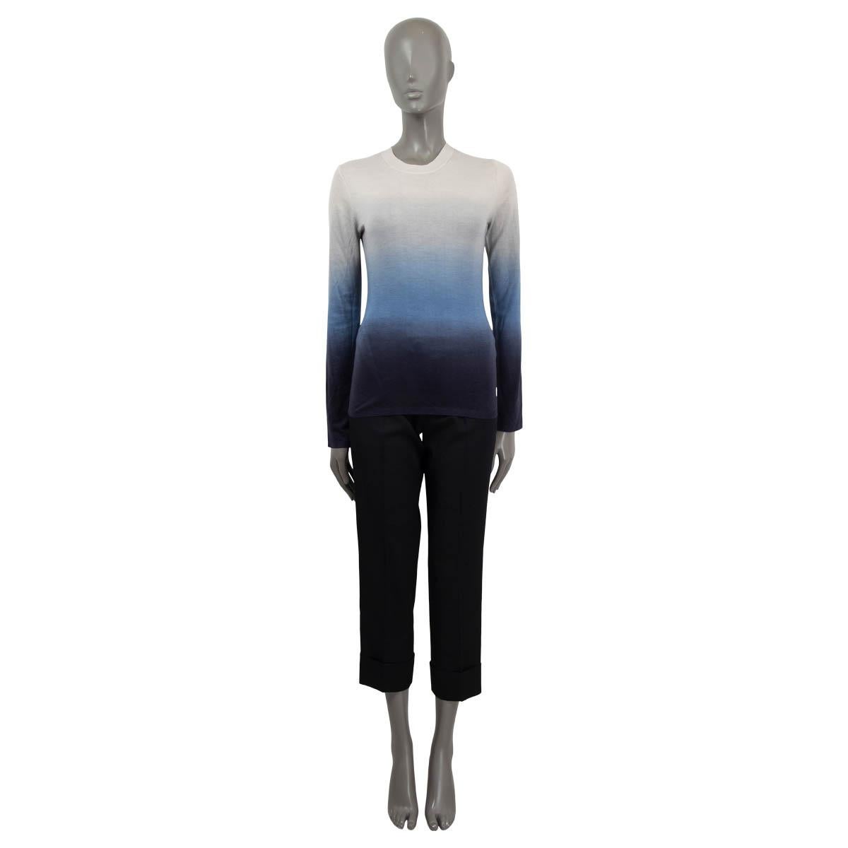 100% authentic Gabriela Hearst 'Miller' tie-dyed sweater in beige, blue and navy cashmere (100%). Features long sleeves and a crewneck. Unlined. Has been worn once and is in virtually new condition.

Measurements
Tag Size	S
Size	S
Shoulder