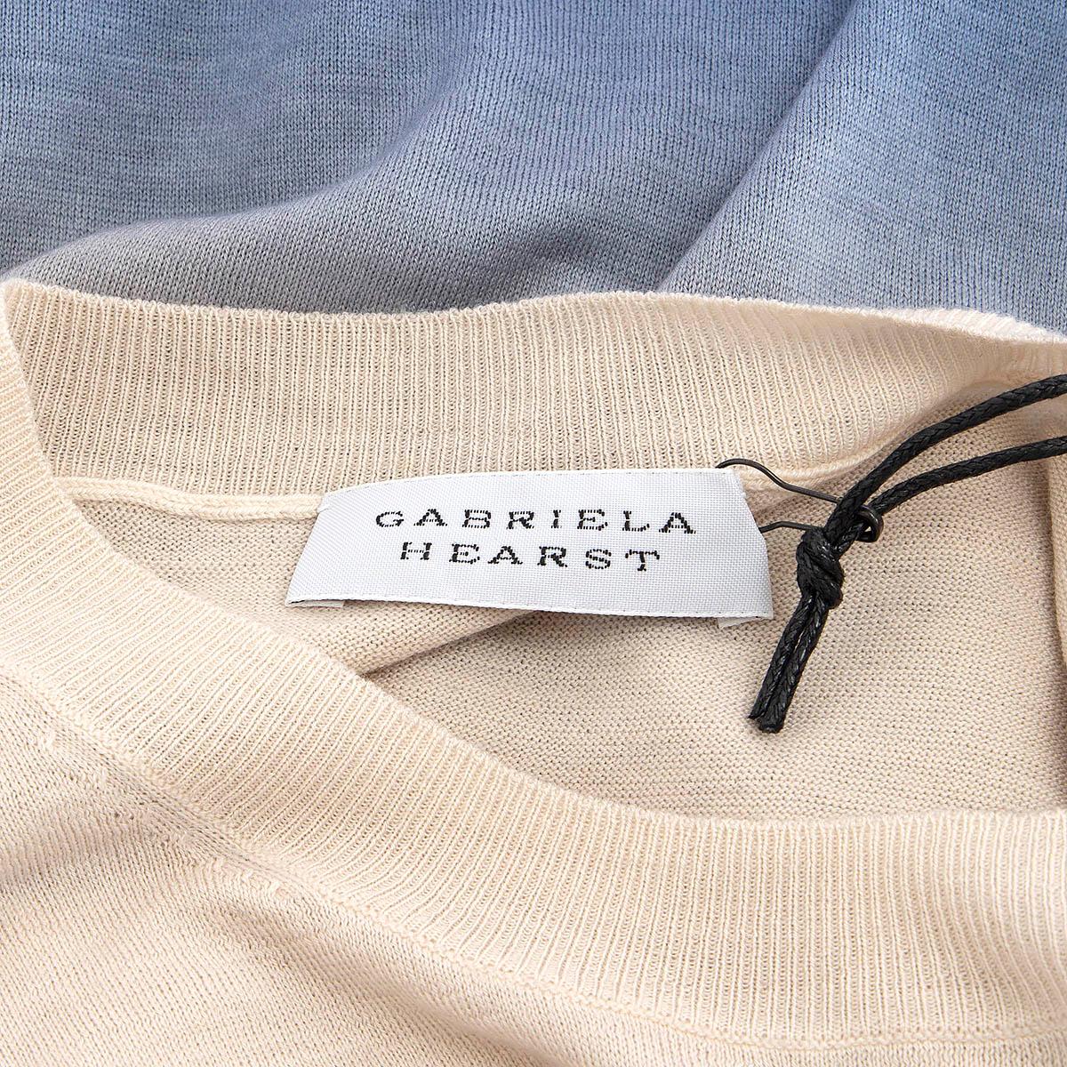 Women's GABRIELA HEARST blue cashmere MILLER GRADIENT TIE-DYE CREWNECK Sweater S For Sale