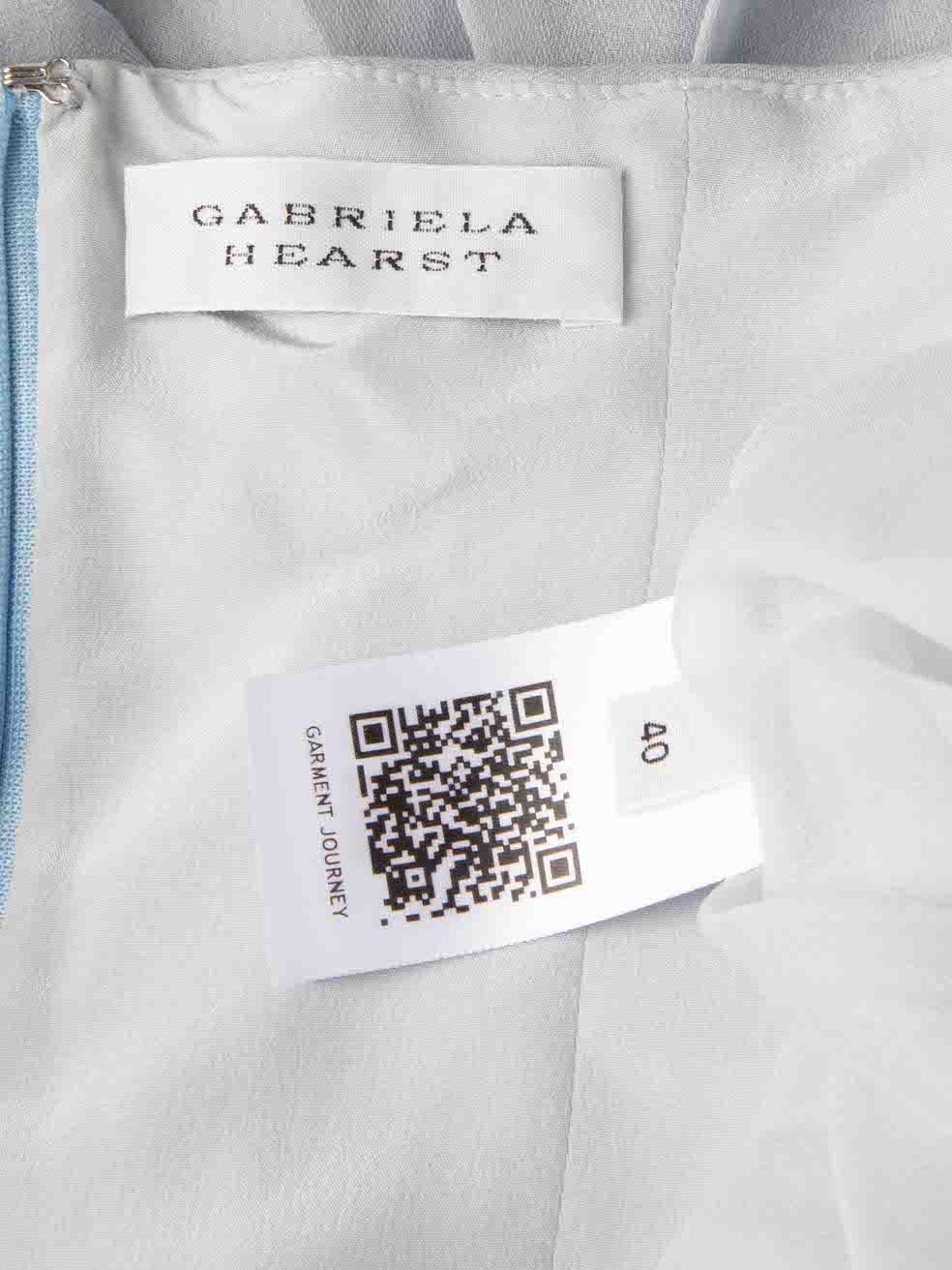 Gabriela Hearst Blue Halter Neck Pleated Dress Size S 1