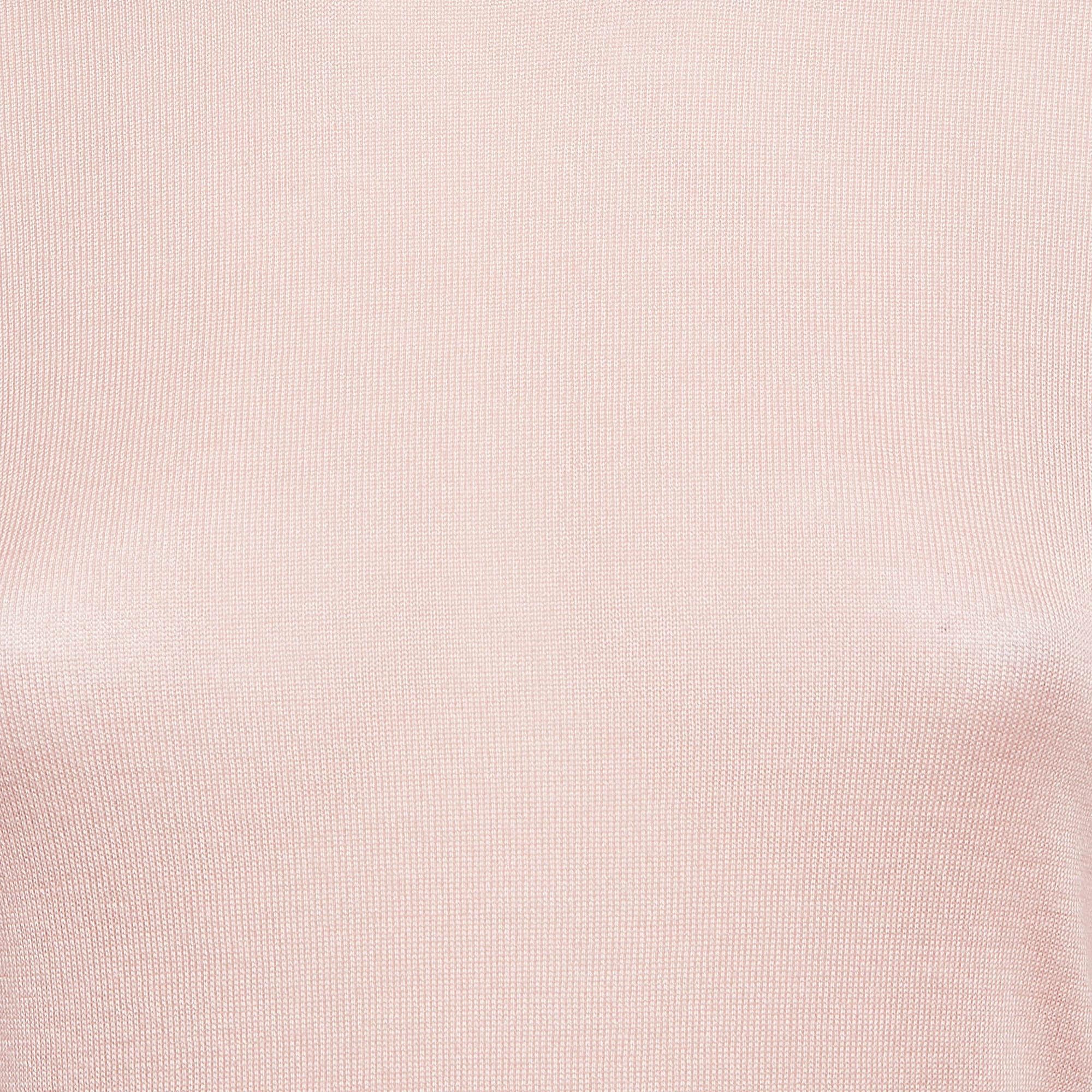 Gabriela Hearst Rollkragenpullover aus Kaschmirmischung in Rosa mit rosa Strick M (Beige) im Angebot