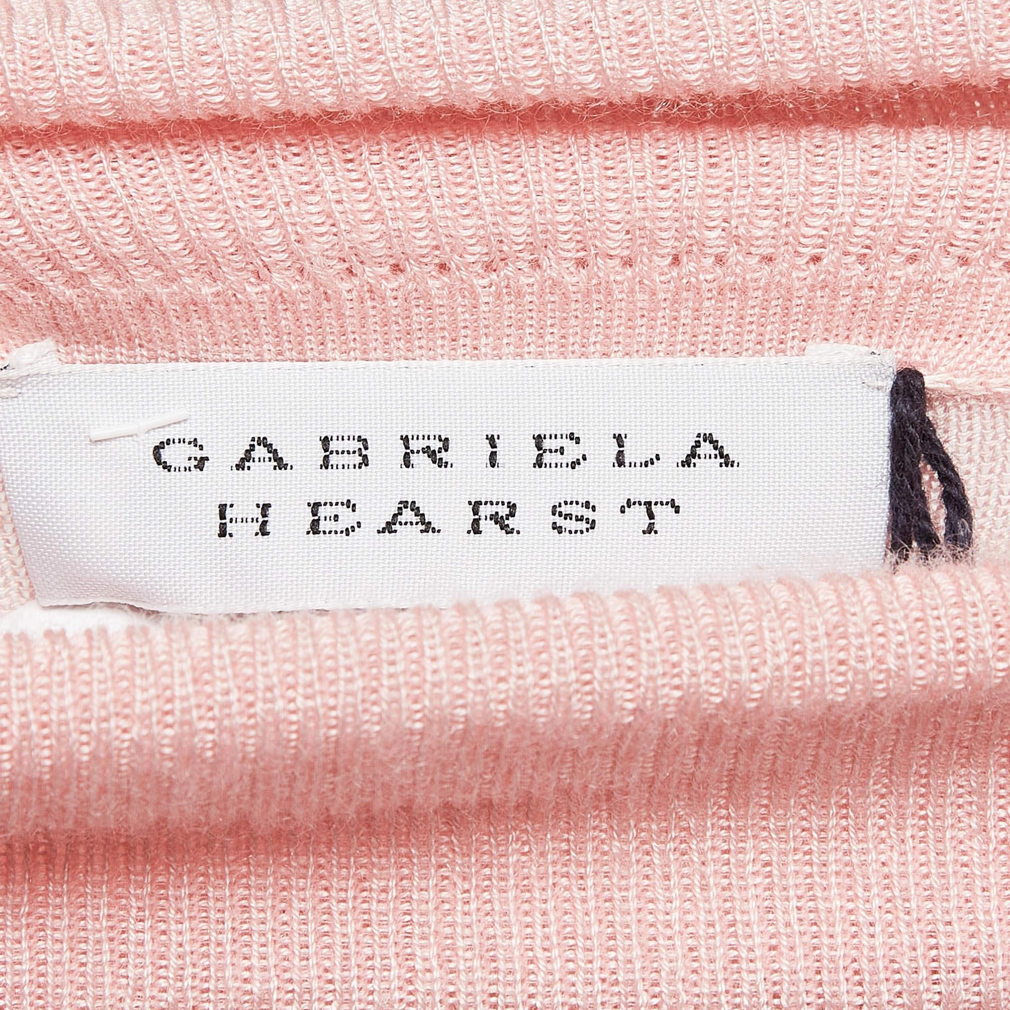Gabriela Hearst Rollkragenpullover aus Kaschmirmischung in Rosa mit rosa Strick M im Zustand „Neu“ im Angebot in Dubai, Al Qouz 2
