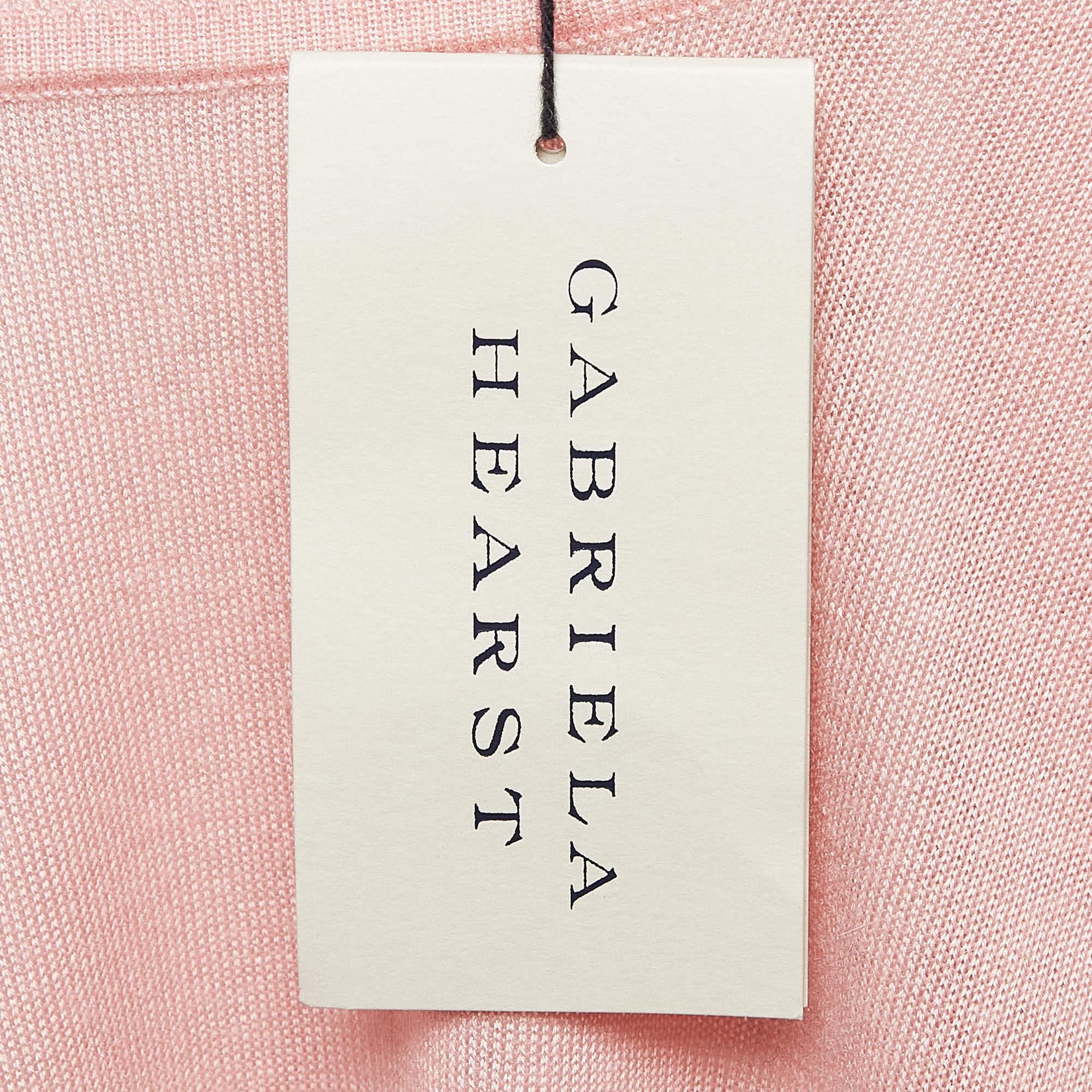 Gabriela Hearst Rollkragenpullover aus Kaschmirmischung in Rosa mit rosa Strick M im Angebot 2