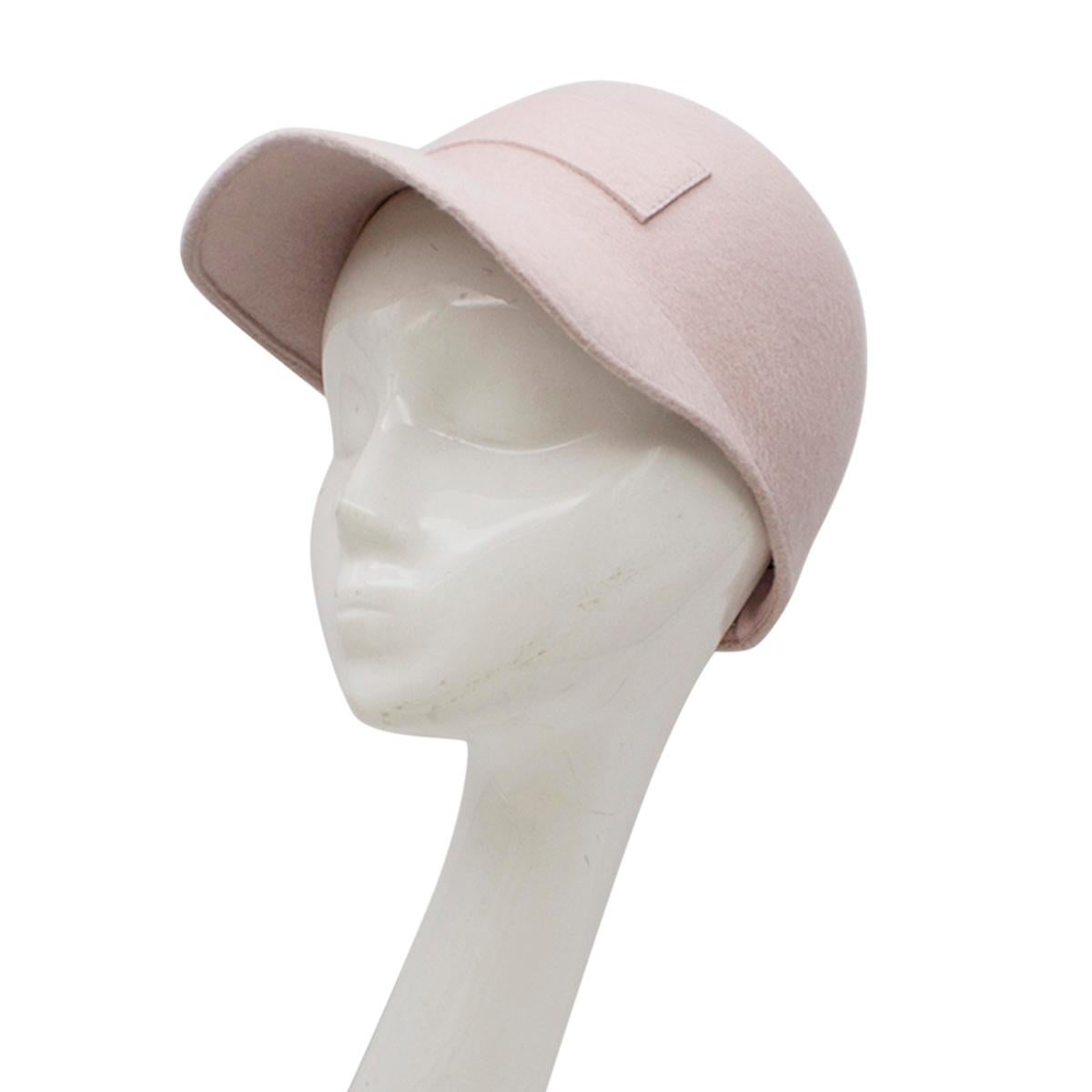 Beige Gabriela Hearst Blush Pink Cashmere Felt Cap Hat 