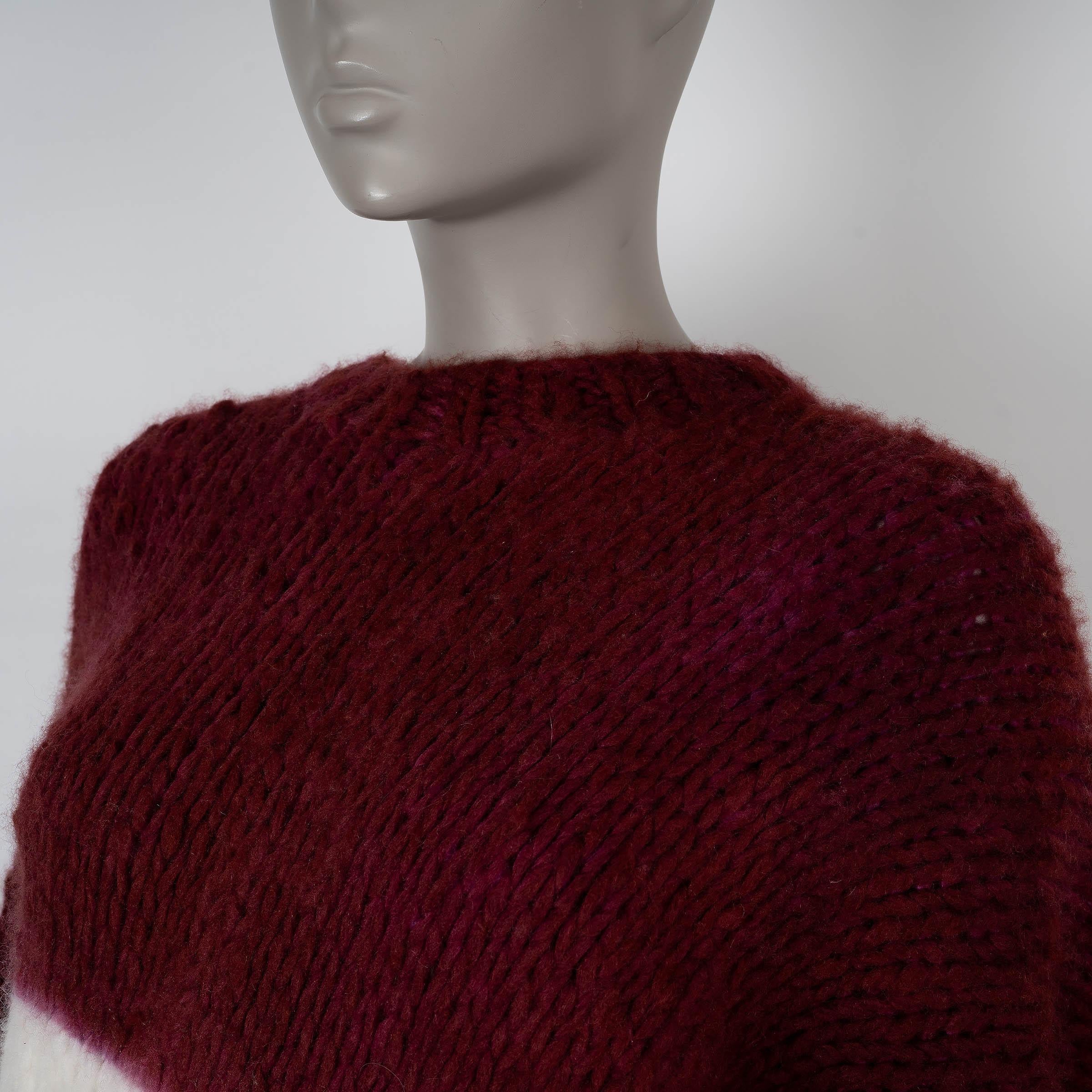 Gabriela Hearst bordeaux in cashmere 2024 LYLA PONCHO Giacca OS in vendita 1