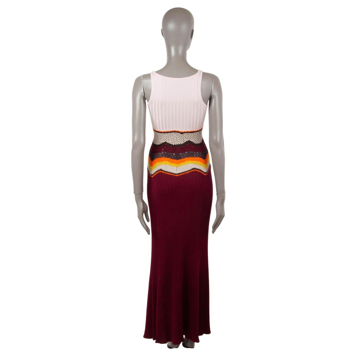 Black GABRIELA HEARST burgundy cashmere silk 2022 SAINZ MAXI KNIT Dress XS For Sale
