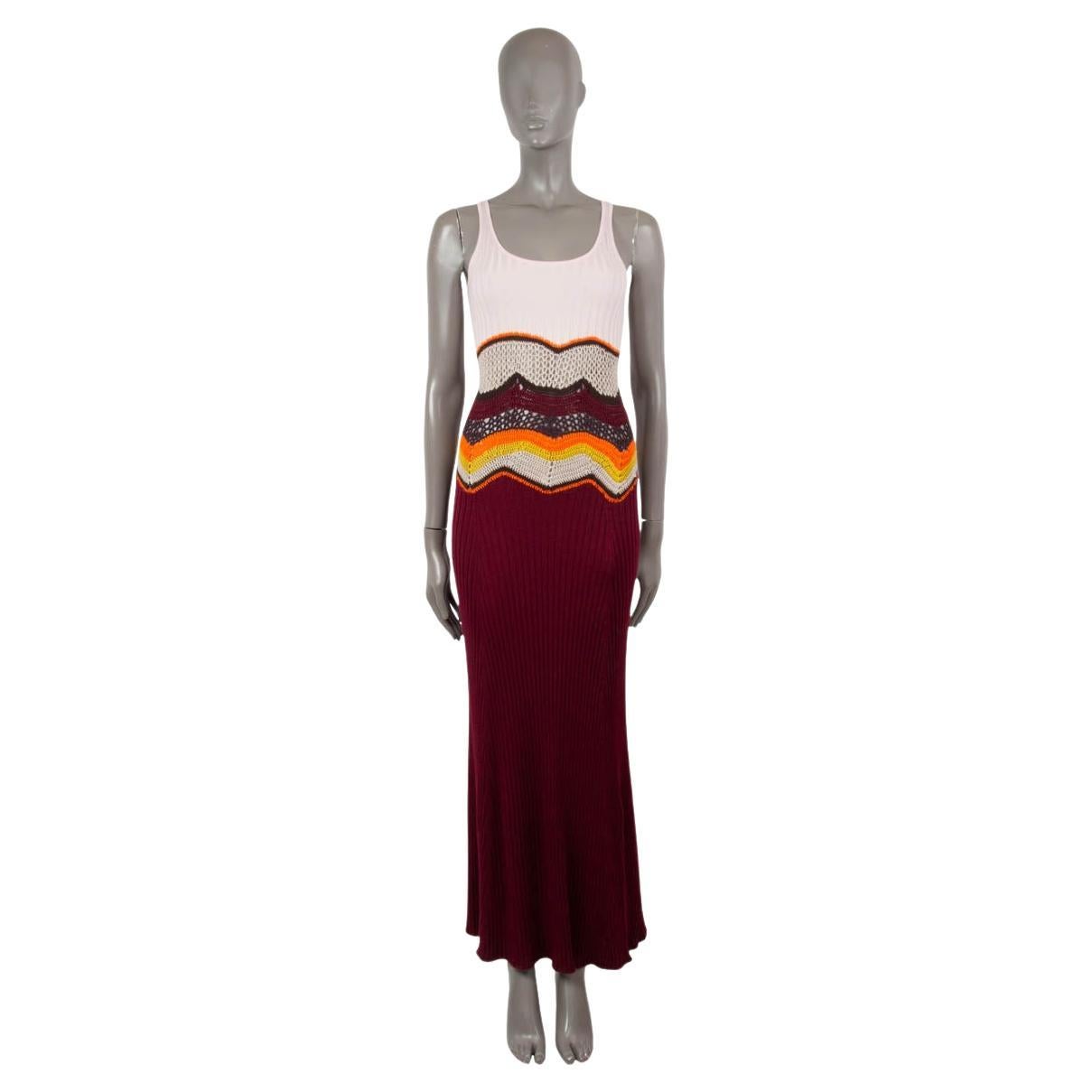 GABRIELA HEARST burgundy cashmere silk 2022 SAINZ MAXI KNIT Dress XS For Sale