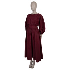 Gabriela Hearst, robe AHMOSEDress Merlot en coton bordeaux 2025, taille 38 XS