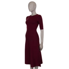 GABRIELA HEARST burgundy wool SEYMORE MIDI KNIT Dress XS