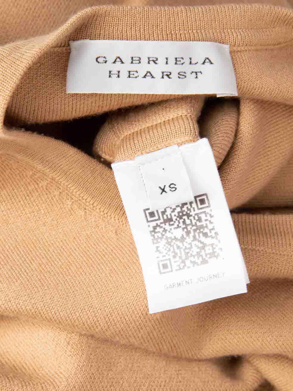 Gabriela Hearst Camel Wool Knit Round Neck Dress Size XS 2