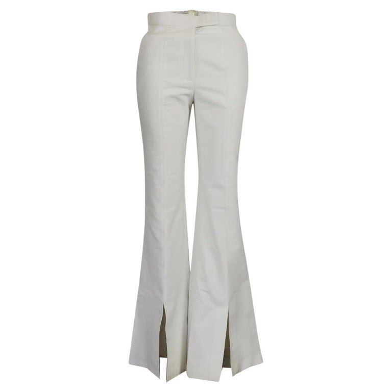 Gabriela Hearst Cotton Blend Flared Trousers It 38 Uk 6 For Sale at 1stDibs