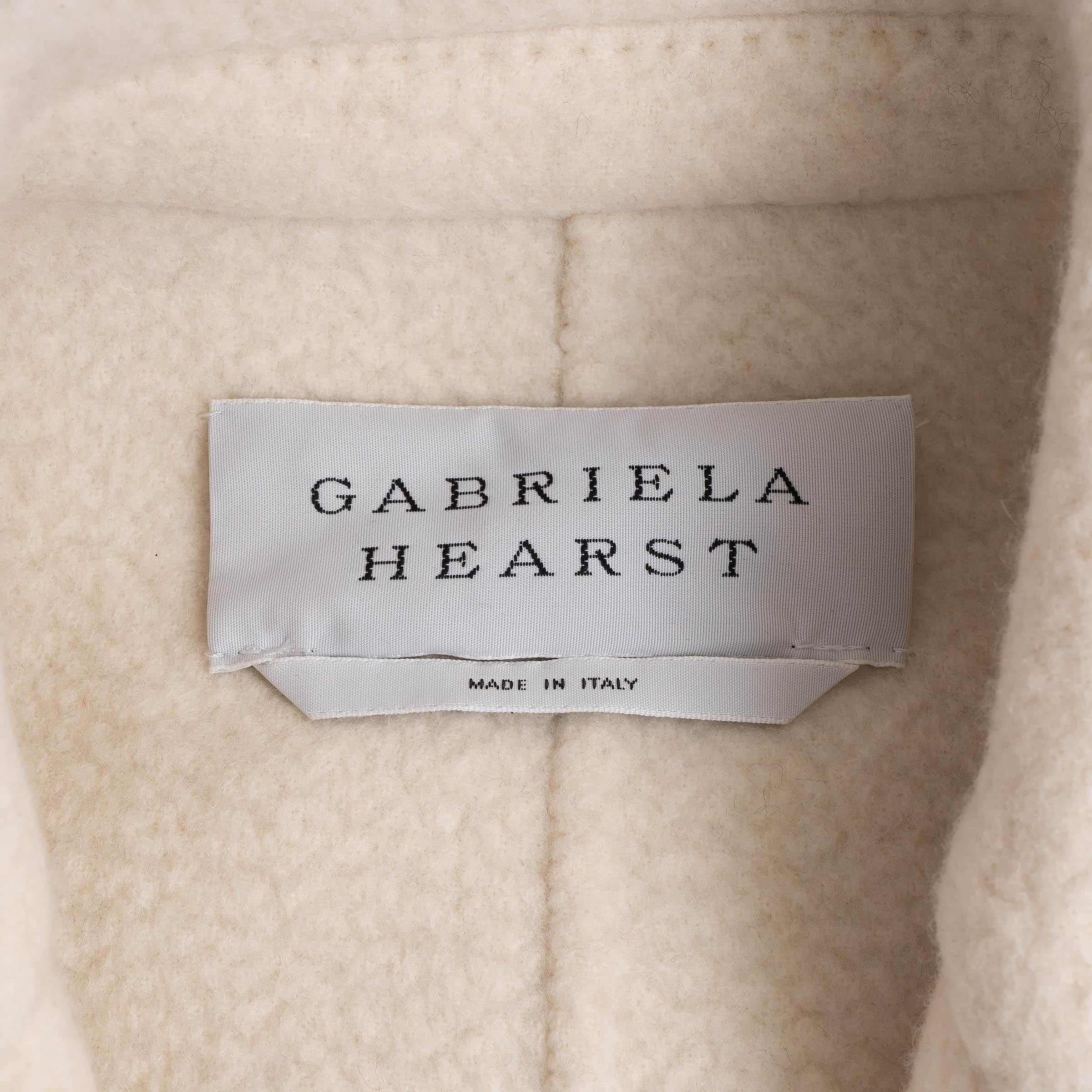 Donna Gabriela Hearst crema cashmere 2024 REED DOUBLE FACE Cappotto Giacca 40 S in vendita