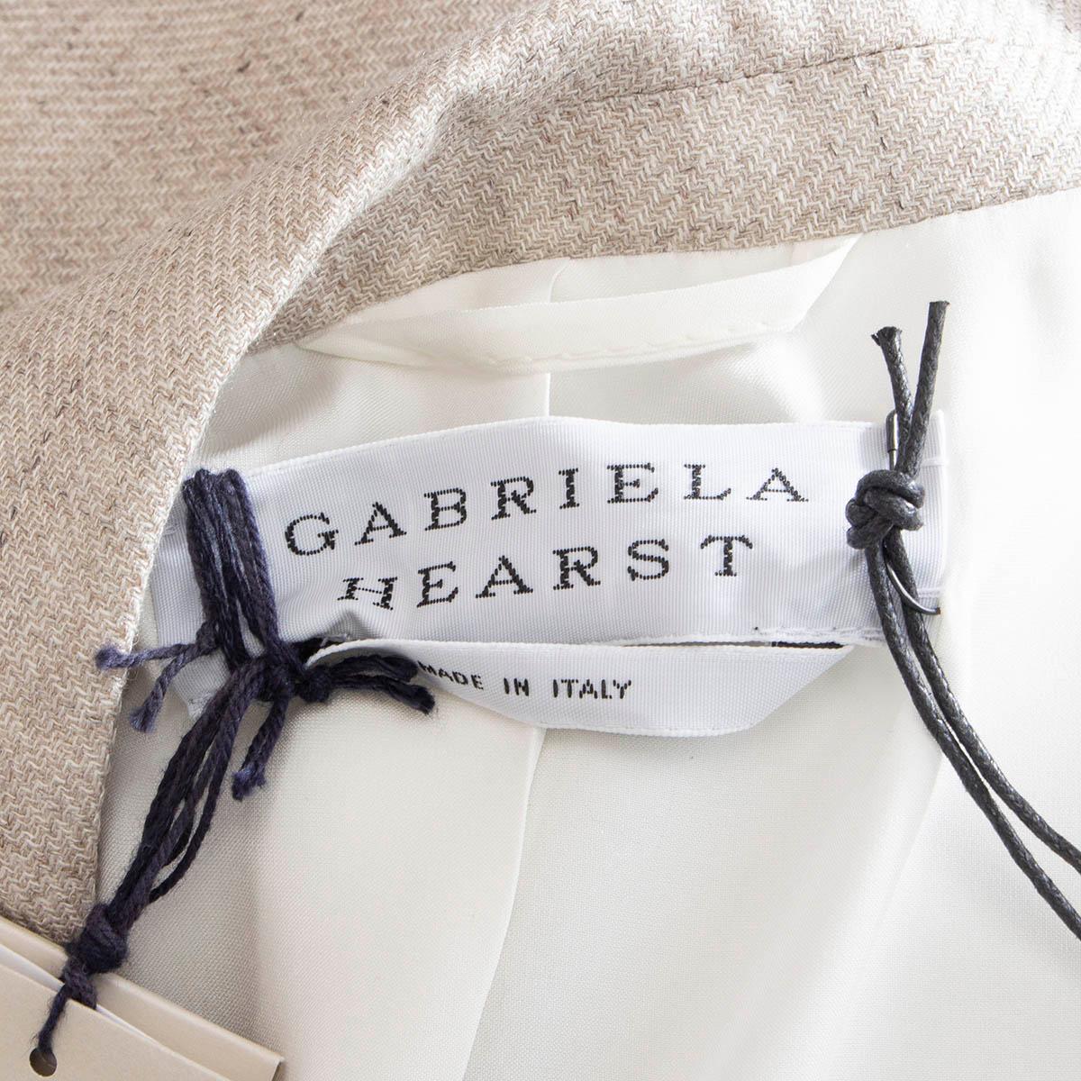 GABRIELA HEARST cream wool ANGELA Blazer Jacket 48 XXL For Sale 1
