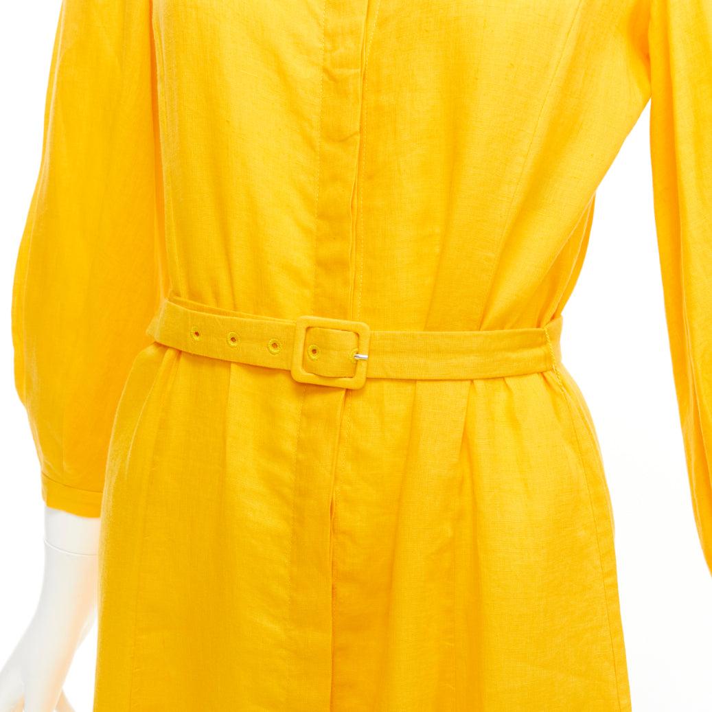 GABRIELA HEARST Elias 100% linen yellow belted crop sleeve maxi dress IT38 XS
Reference: LNKO/A02275
Brand: Gabriela Hearst
Model: Long Day
Material: Linen
Color: Yellow
Pattern: Solid
Closure: Belt
Extra Details: Linen. Mother-of-pearl buttons.