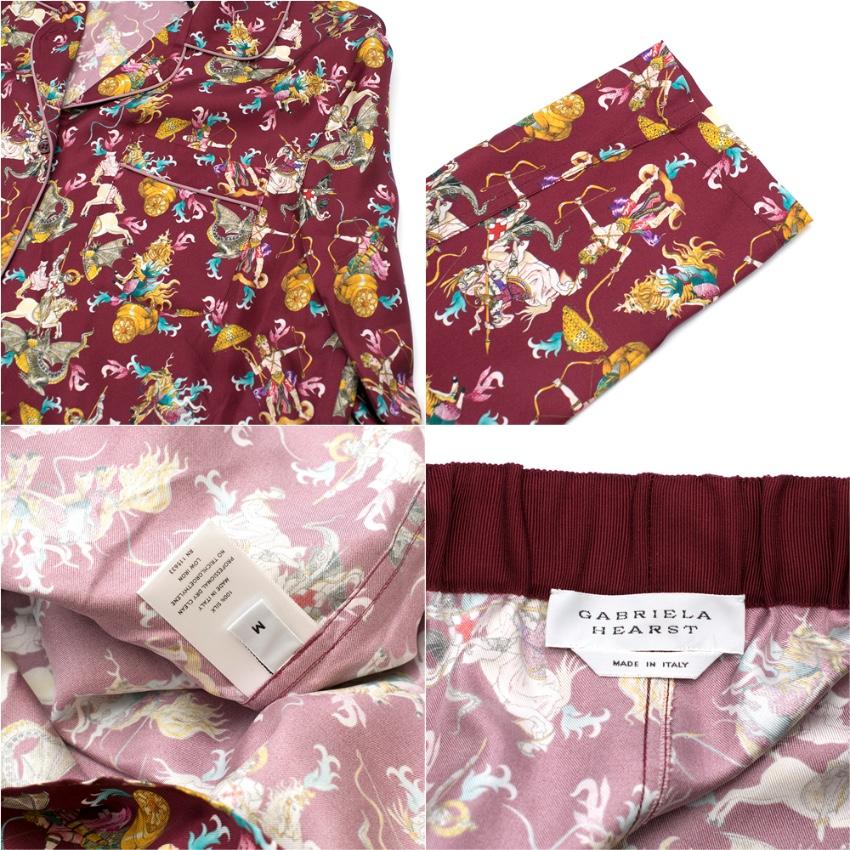 Gabriela Hearst Frida Mythical Print Silk print Pyjamas - Size M For Sale 1