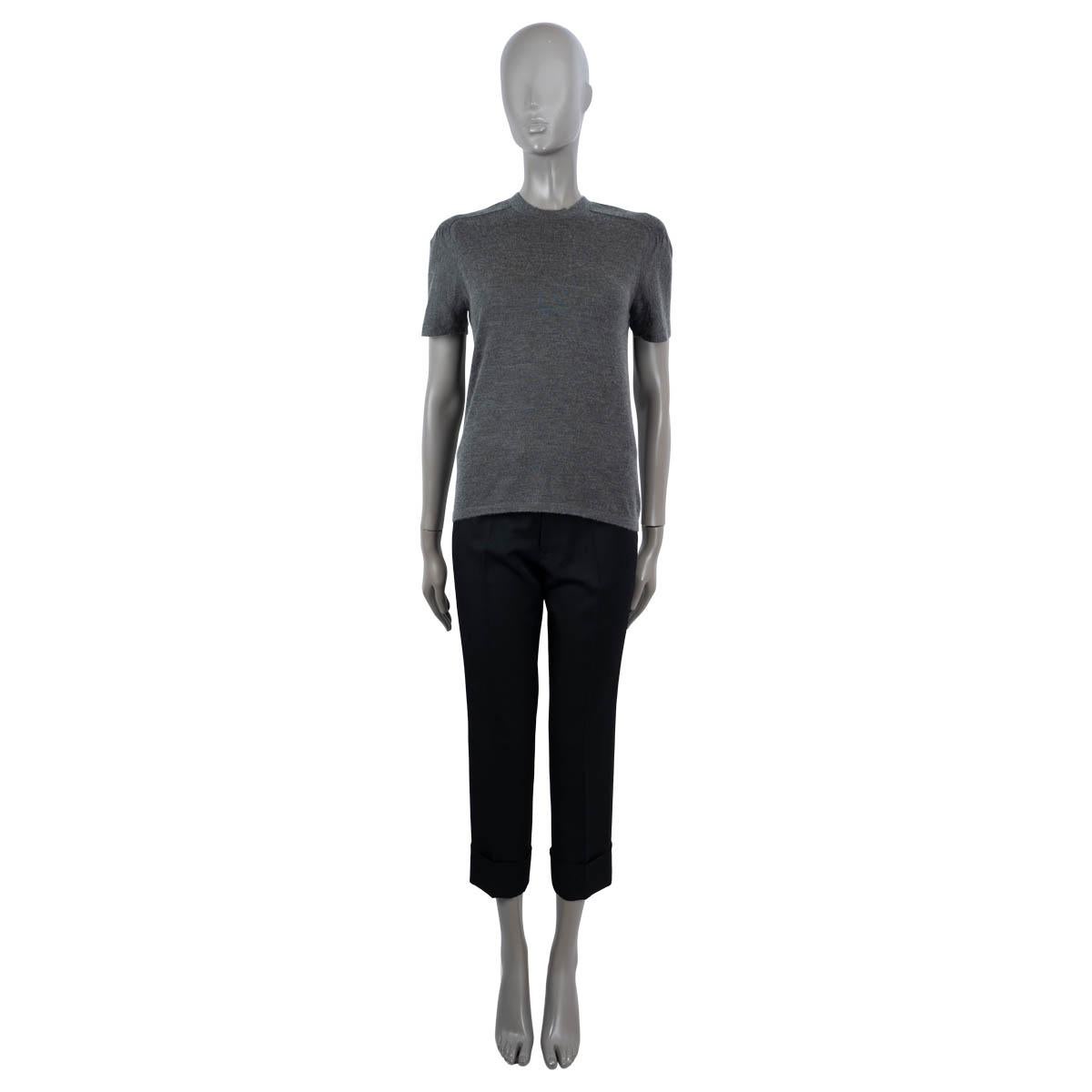100% authentic Gabriela Hearst knit T-shirt in dark grey cashmere (70%) and silk (30%). Featrues a crewneck and rib detailing on the shoulders. Has been worn and is in excellent condition.

2019 Resort

Measurements
Tag Size	S
Size	S
Shoulder