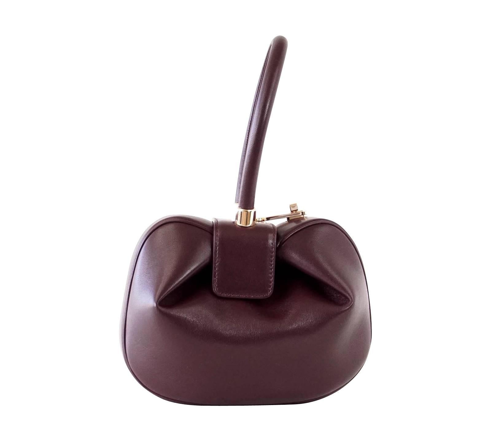 Gabriela Hearst Limited Edition Bordeaux Calf Leather Nina Bag For Sale ...